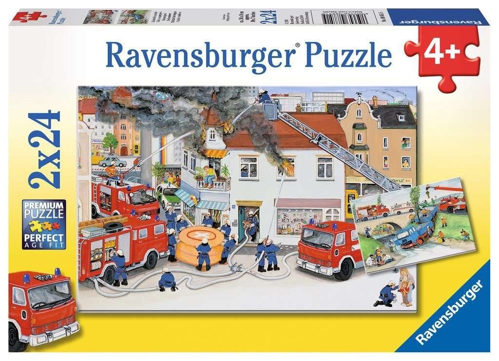 Ravensburger Puzzle Puzzles Bei der Feuerwehr X 24 Teile, 2 Puzzleteile | Puzzle