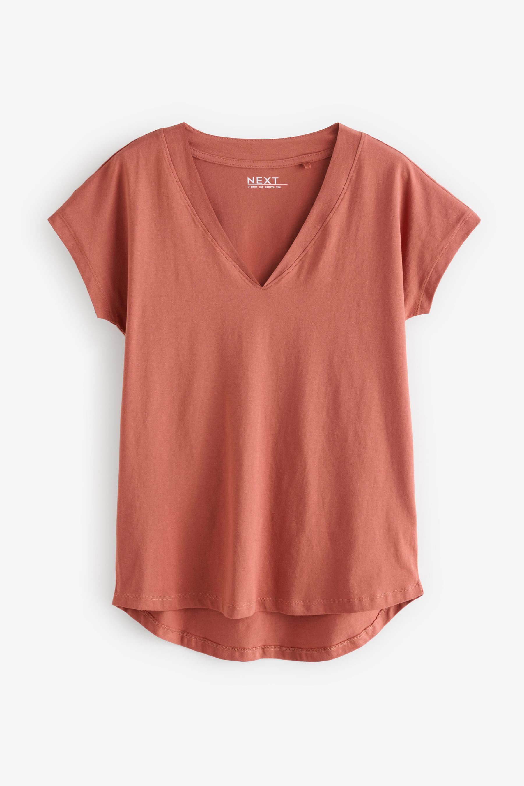 Next V-Shirt T-Shirts mit Flügelärmeln 100 % Baumwolle, 5 Stk. (5-tlg)