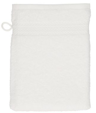 Betz Waschhandschuh 10 Stück Waschhandschuhe Premium 100% Baumwolle Waschlappen Set 16x21 cm Farbe ocean - weiß (10-tlg)