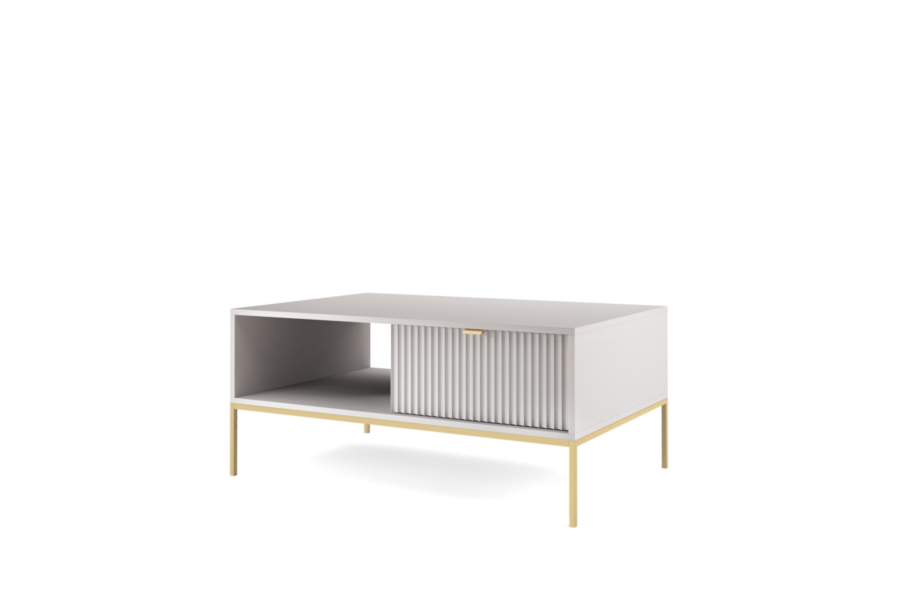 yourhouse24 Couchtisch NOVA Riffelfront Schublade (1 Tisch), Breite 104 cm