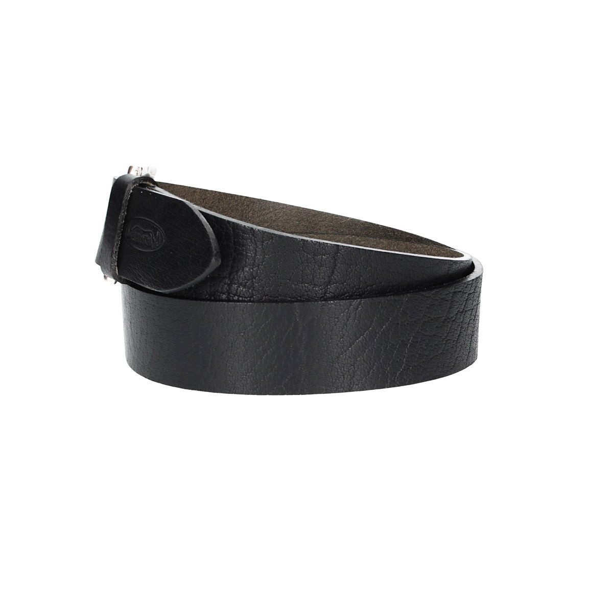 Leder Bazlen Ledergürtel Albbüffel in Schwarz 40mm mit Dornschließe in Silber (ALBBÜFFEL-SCHWARZ, 1-St) sehr weiches Vollrindleder