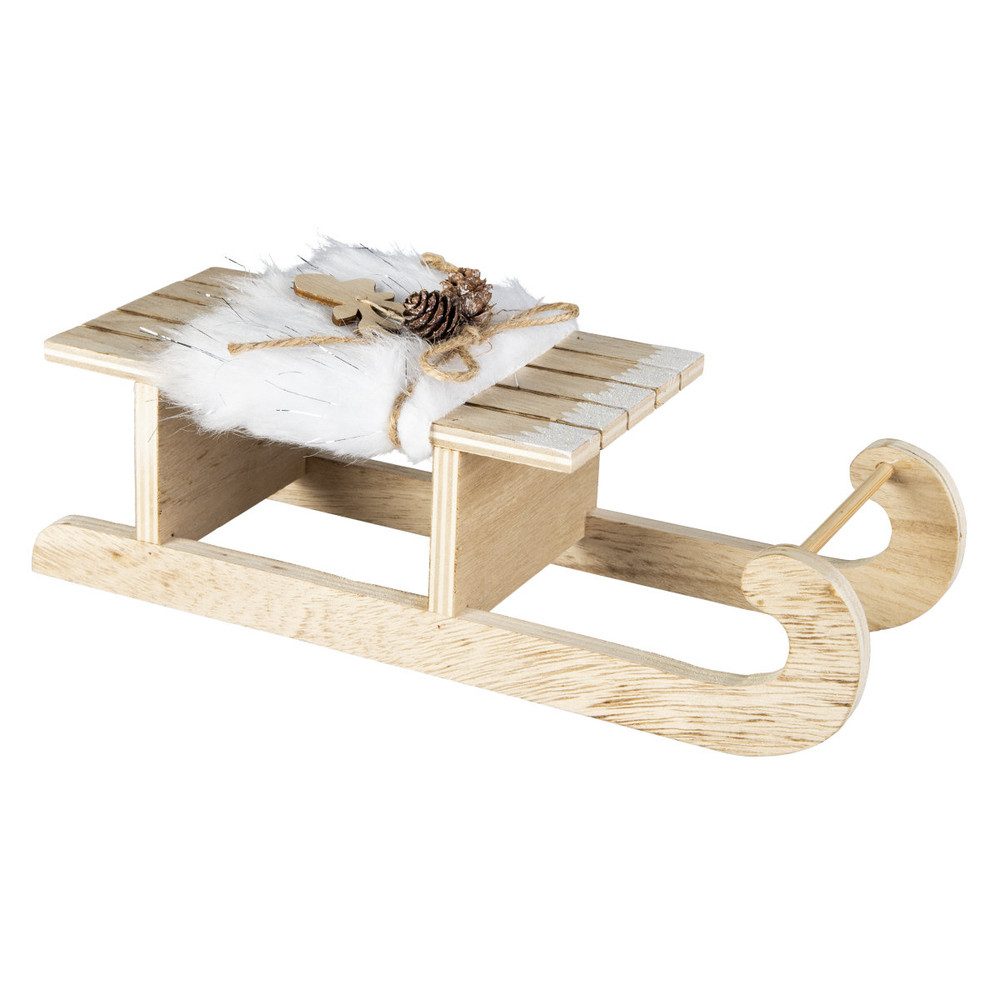 MICA Weihnachtsfigur Deko-Schlitten - aus Holz günstig online kaufen