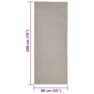 Teppich Natur Sisal 80x200 cm Sandfarbe, furnicato, Rechteckig