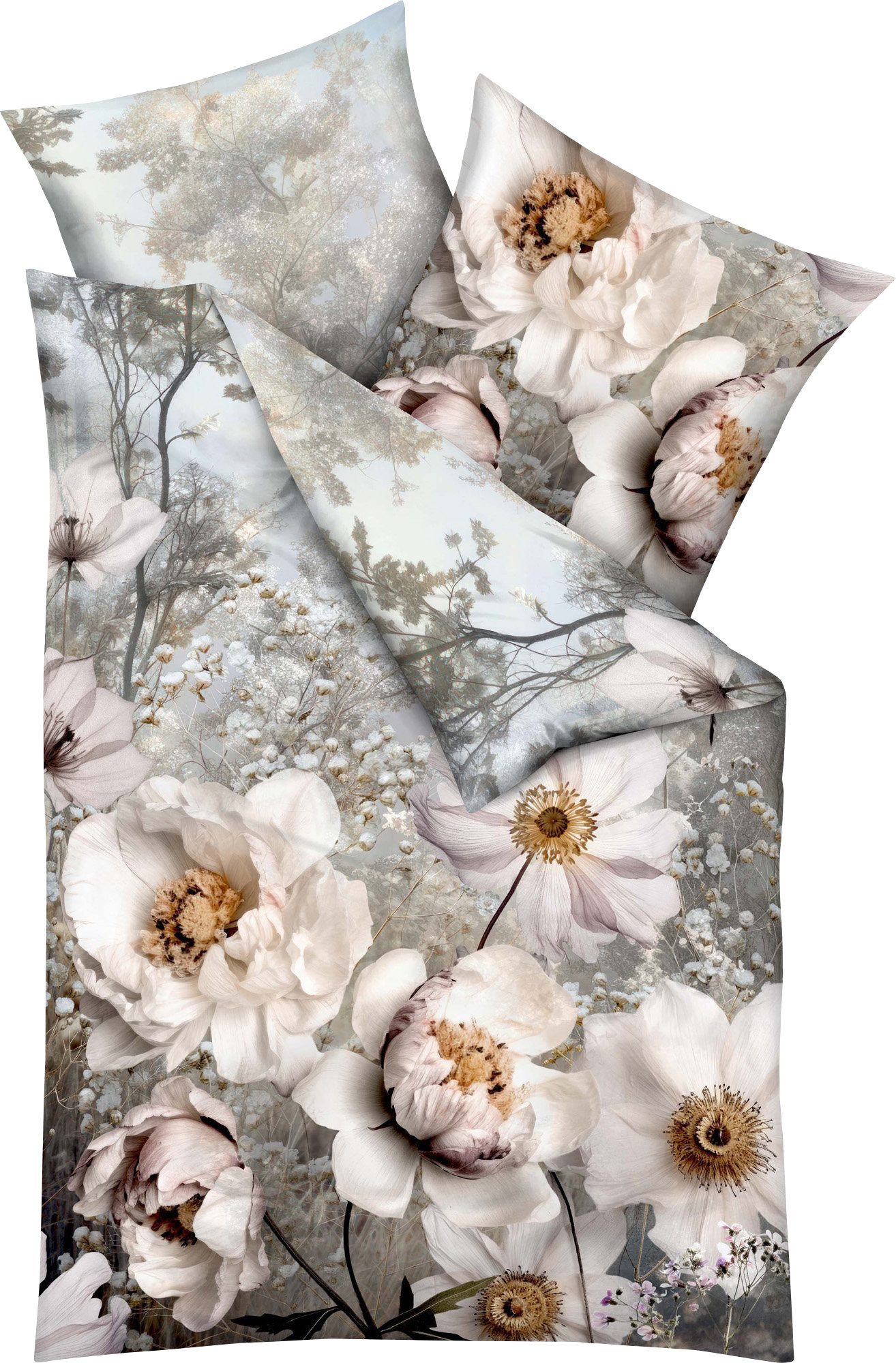 Kaeppel Bettwäsche Bettwäsche "Fairy Garden", Mako-Satin, Blumen