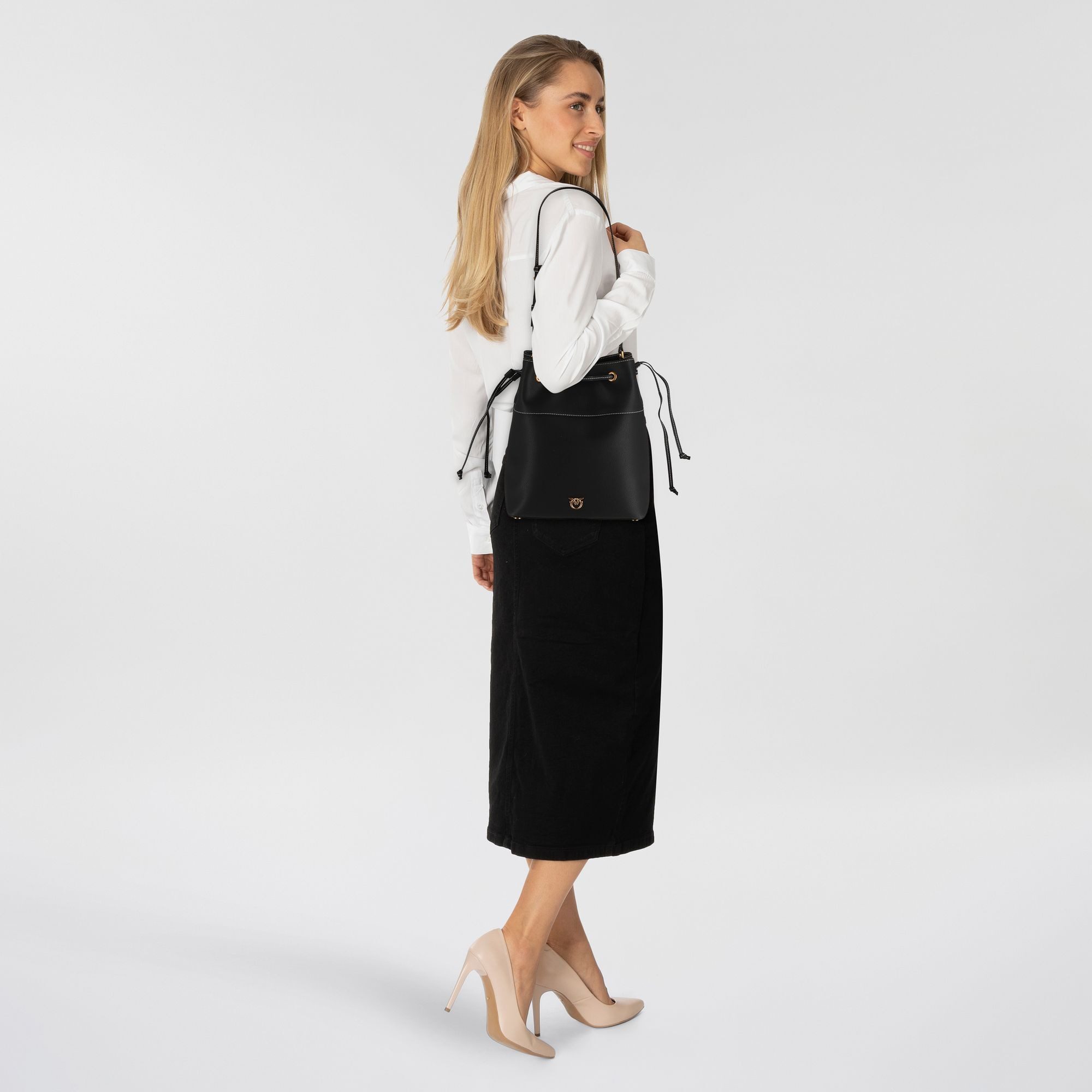 PINKO Schultertasche Secchiello, Leder günstig online kaufen