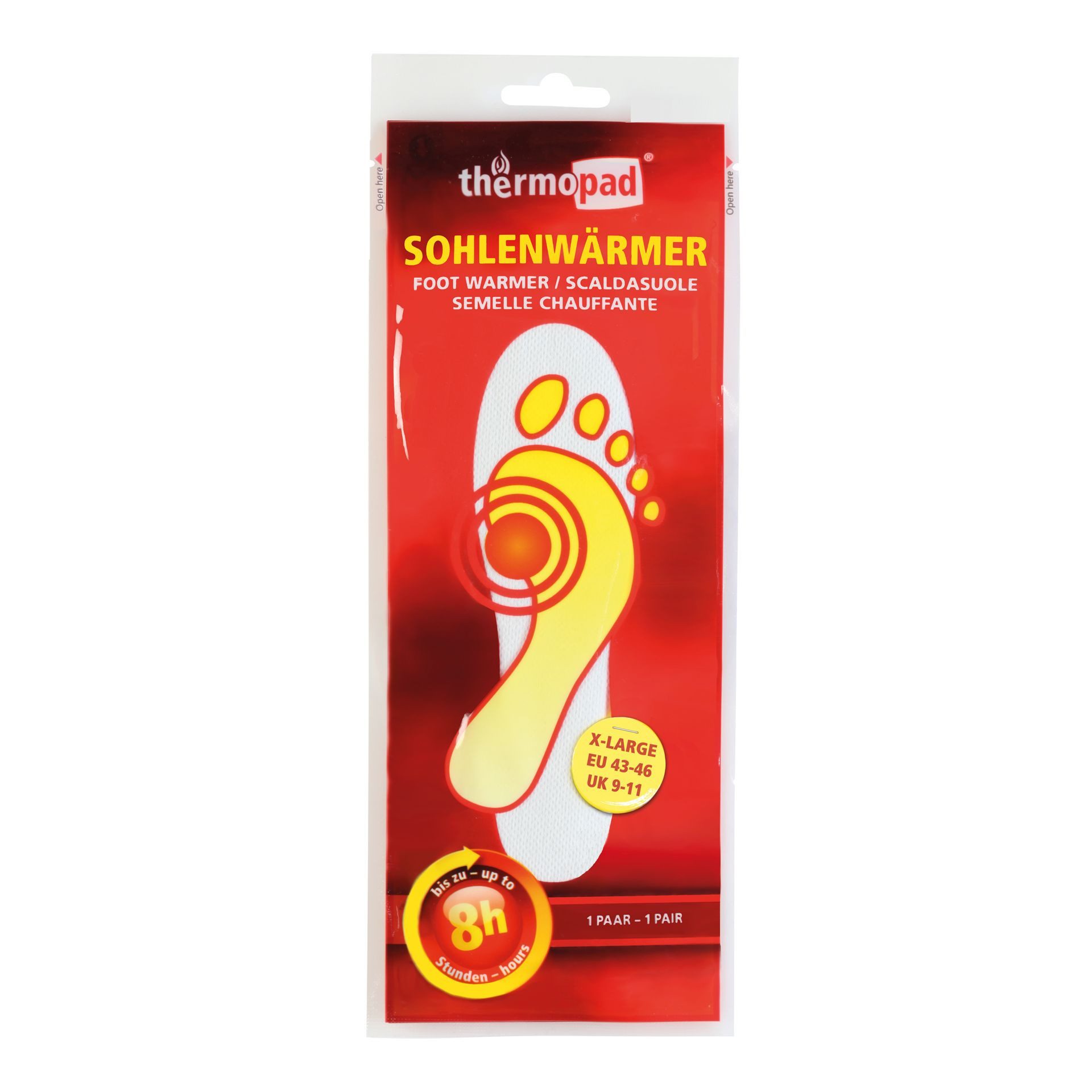 Thermopad Fußwärmer Thermopad Sohlenwärmer 2 Paar, 2-tlg., natürliche Inhaltsstoffe wie Eisenpulver, Salz & Aktivkohle, spenden bis zu 8 Stunden angenehme Wärme