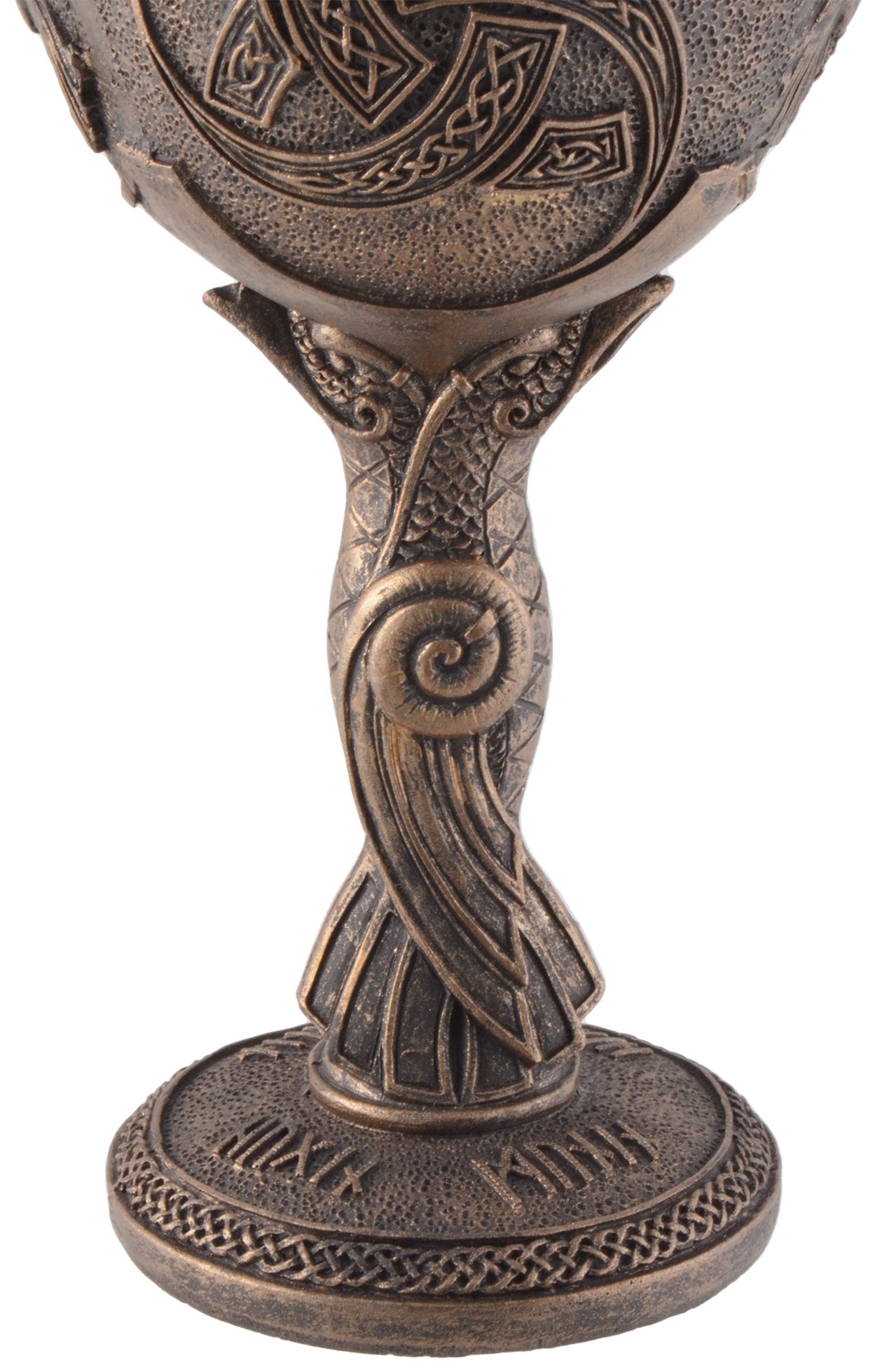 300ml, Munin, Hugin Kelch Kunststein, und direct von Gmbh Bronzefarbe Edestahl, bemalt Hand Bronzierter Volumen: Wikinger Vogler Becher mit
