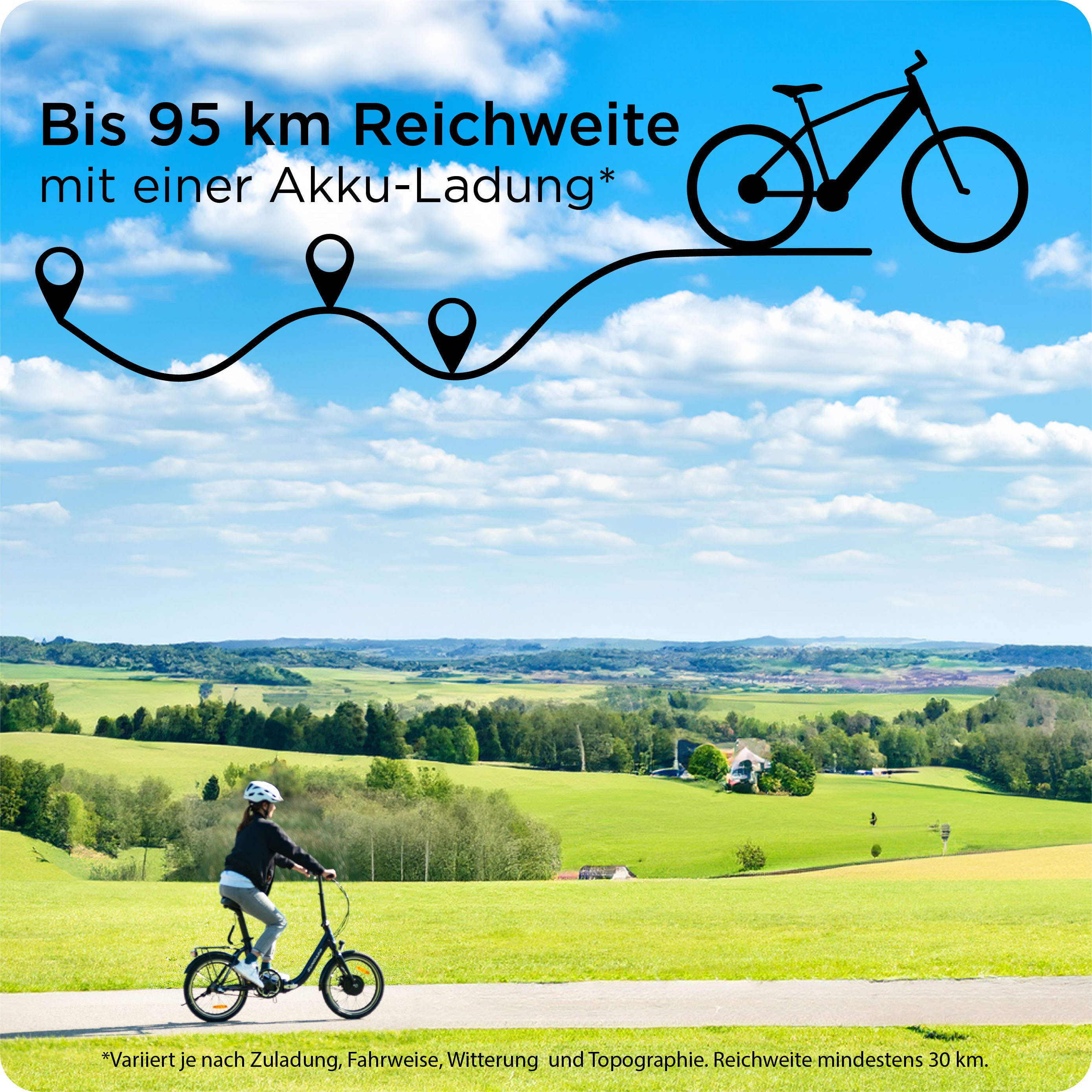 Zündapp E-Bike Folding Bike X100, 9-speed Shimano Sora derailleur, mid-drive motor, 400 Wh battery, pedelec, electric bicycle for men and women