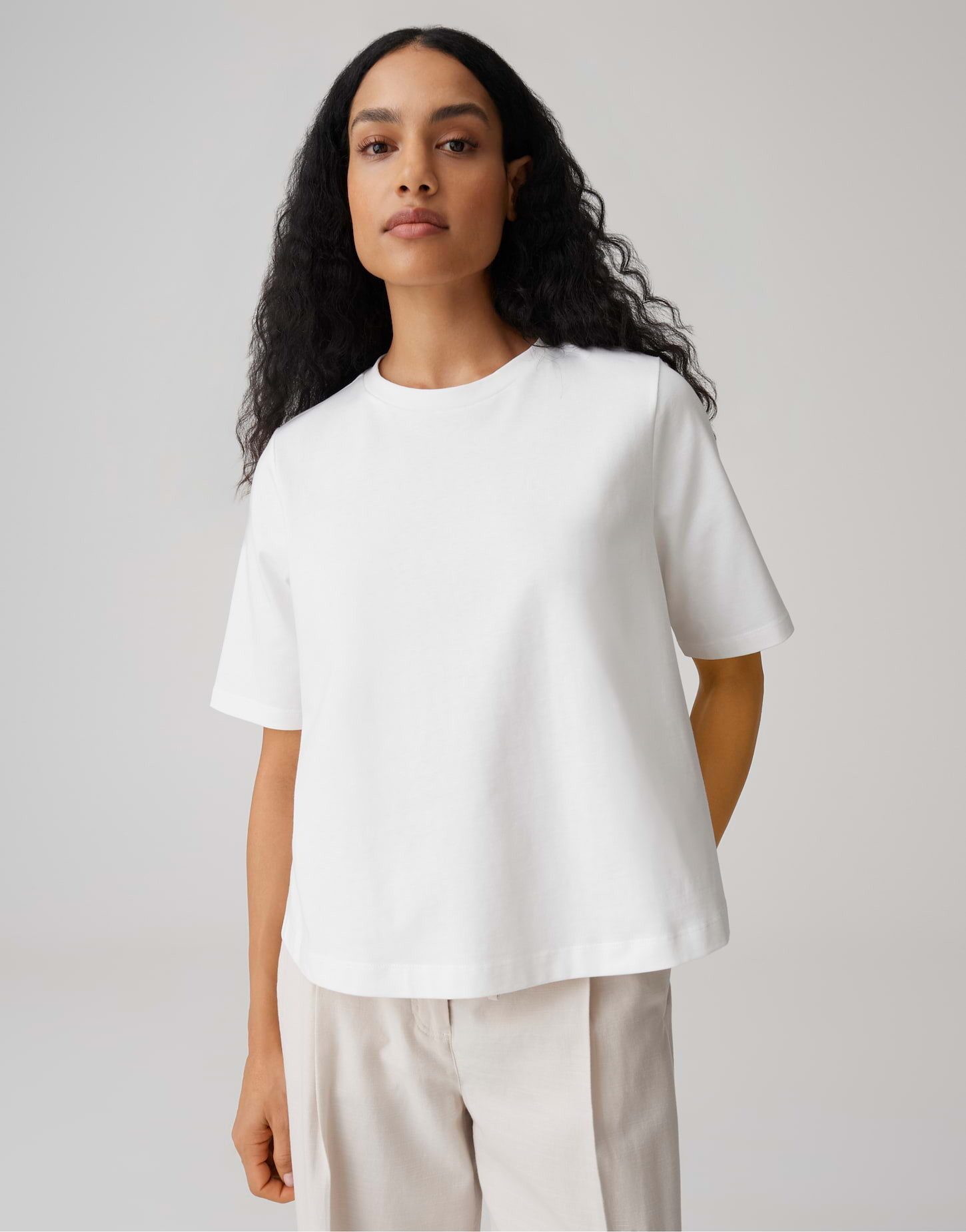 OPUS T-Shirt Sisani aus Jersey mit lockerer Passform pflegeleicht, glatter Griff, Casual
