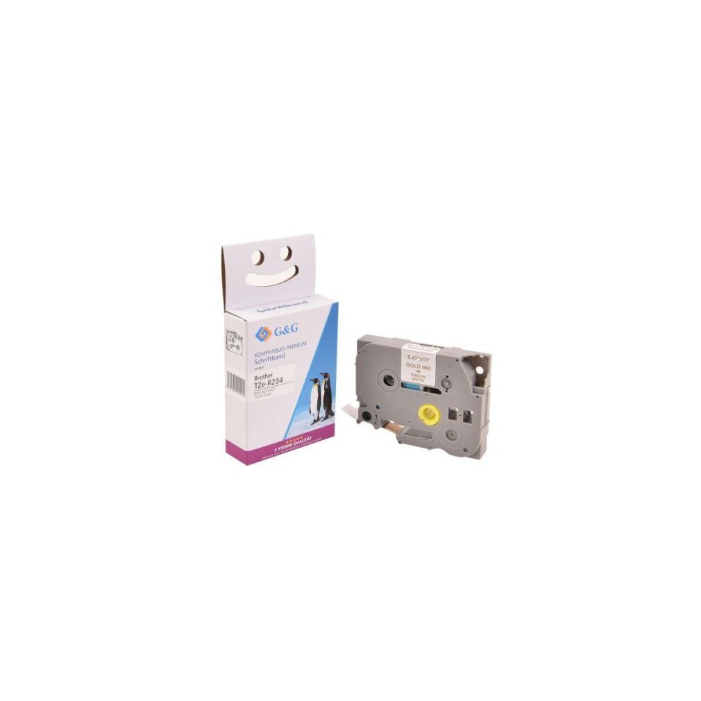 G & G Verlagsgesellschaft Druckerband G&G Seiden Schriftband kompatibel mit, Brother TZe-R234