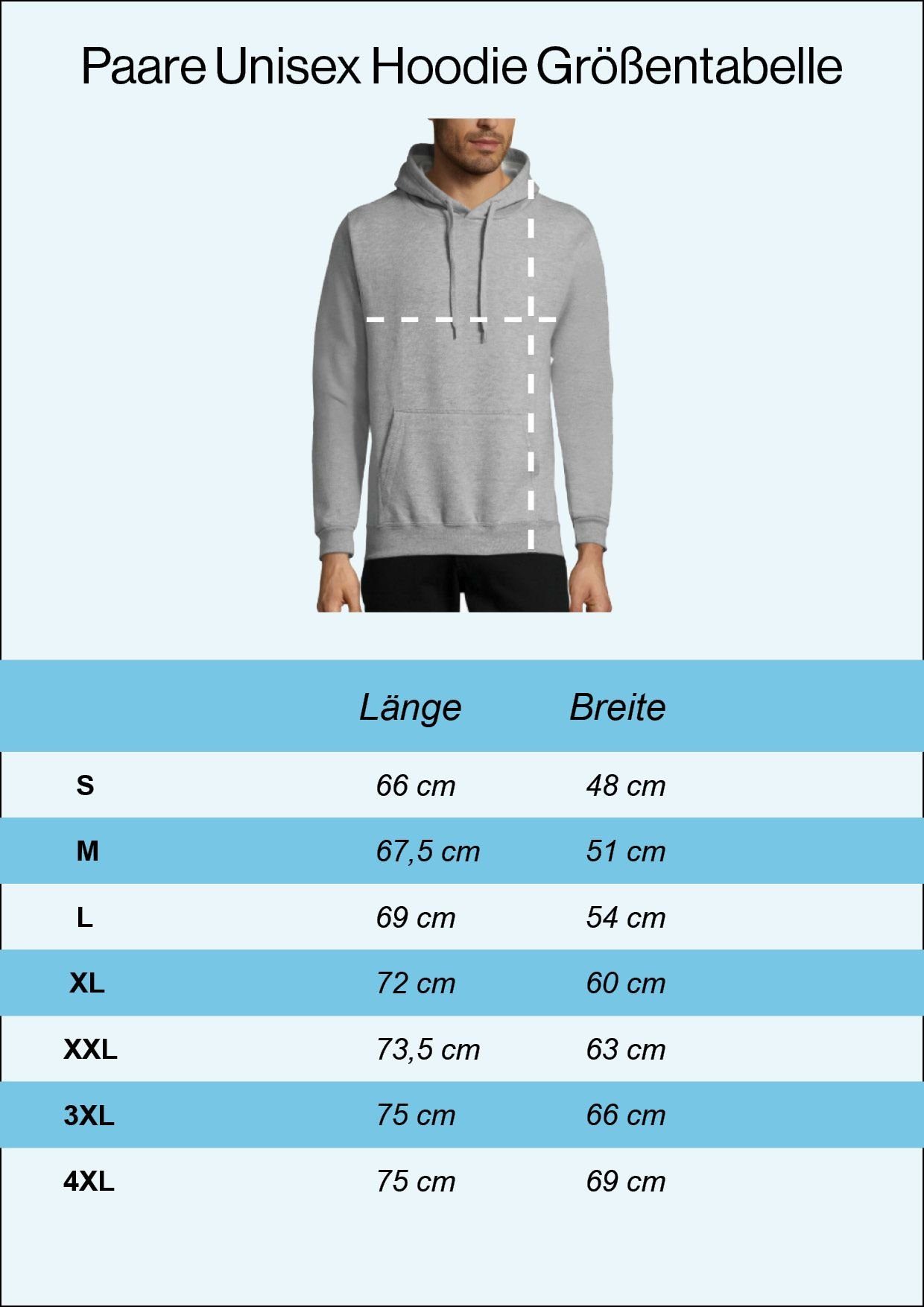 Couples Shop Kapuzenpullover King & Queen Hoodie Pullover für Paare mit trendigem Print im Partner Look – Bild 4 von 5