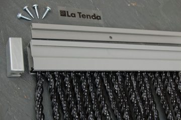 La Tenda Insektenschutz-Vorhang La Tenda Pro BELLANO 1 XL Streifenvorhang schwarz, 100 x 250 cm, PVC - einfache Montage