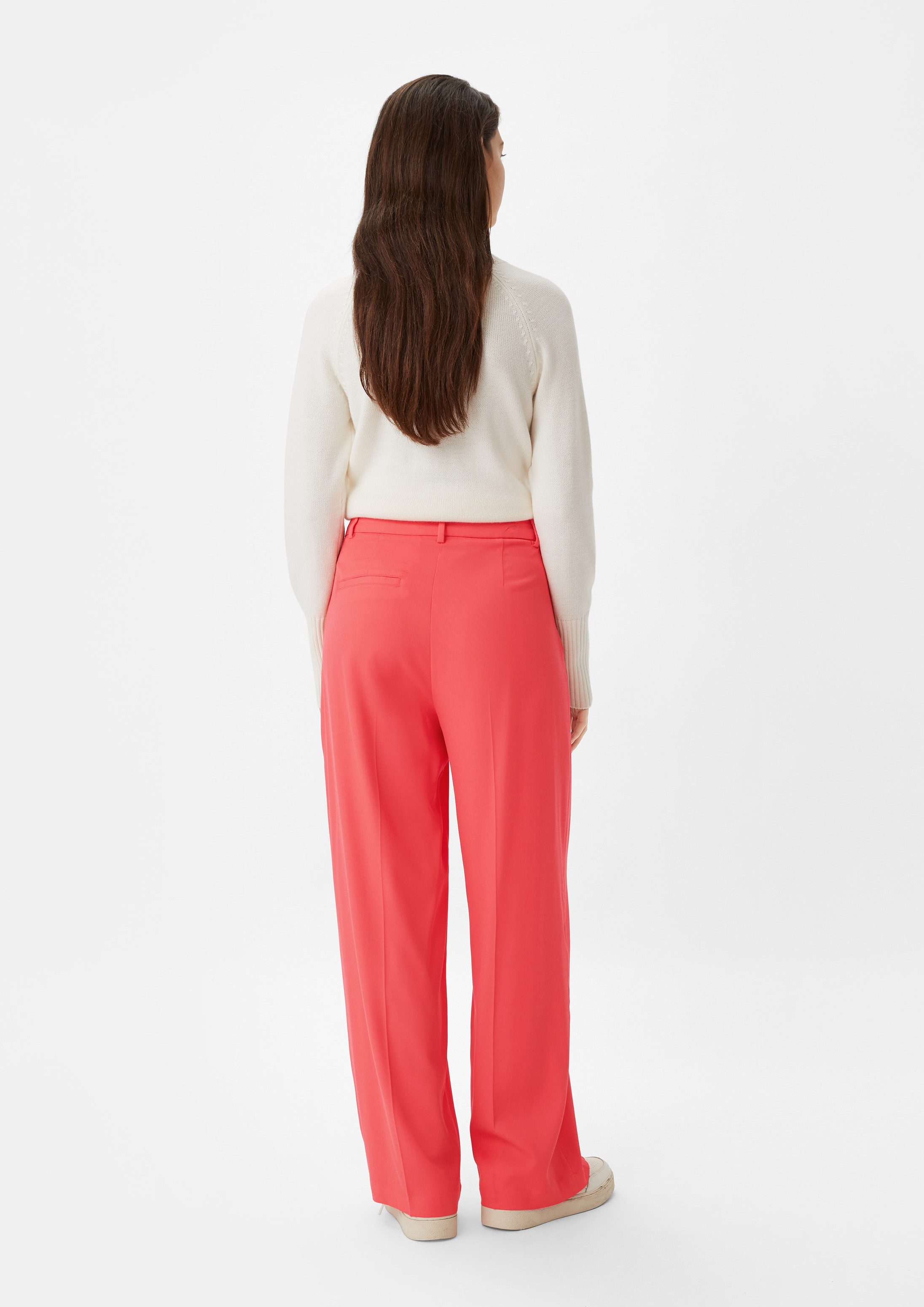 comma Chinos Hose Regular: Twillhose mit Wide Leg