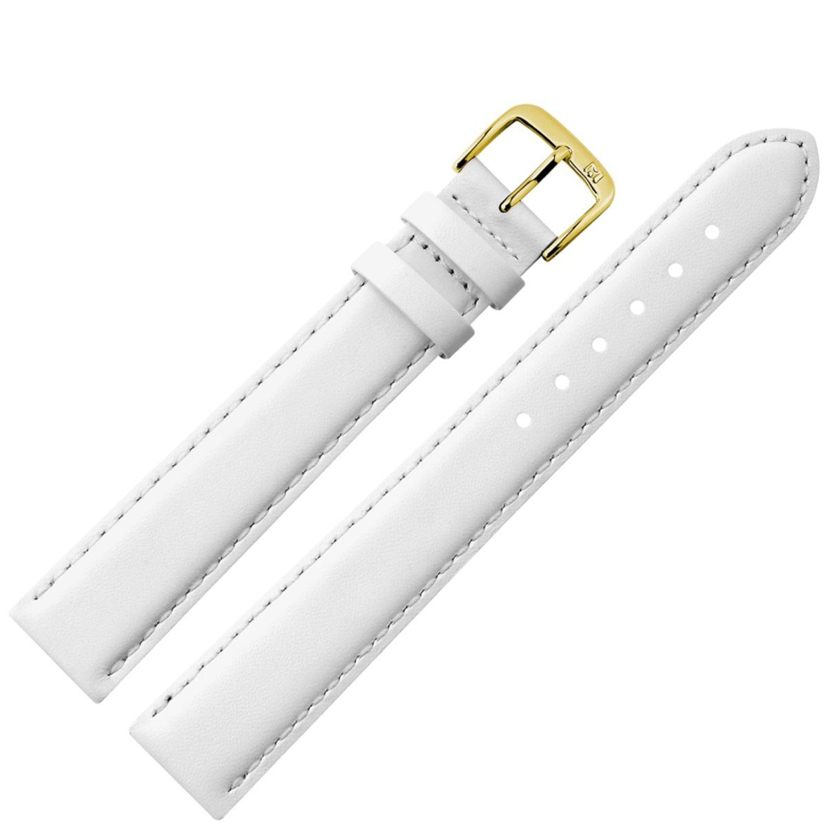 MARBURGER Uhrenarmband 18mm Leder XL Extra Lang