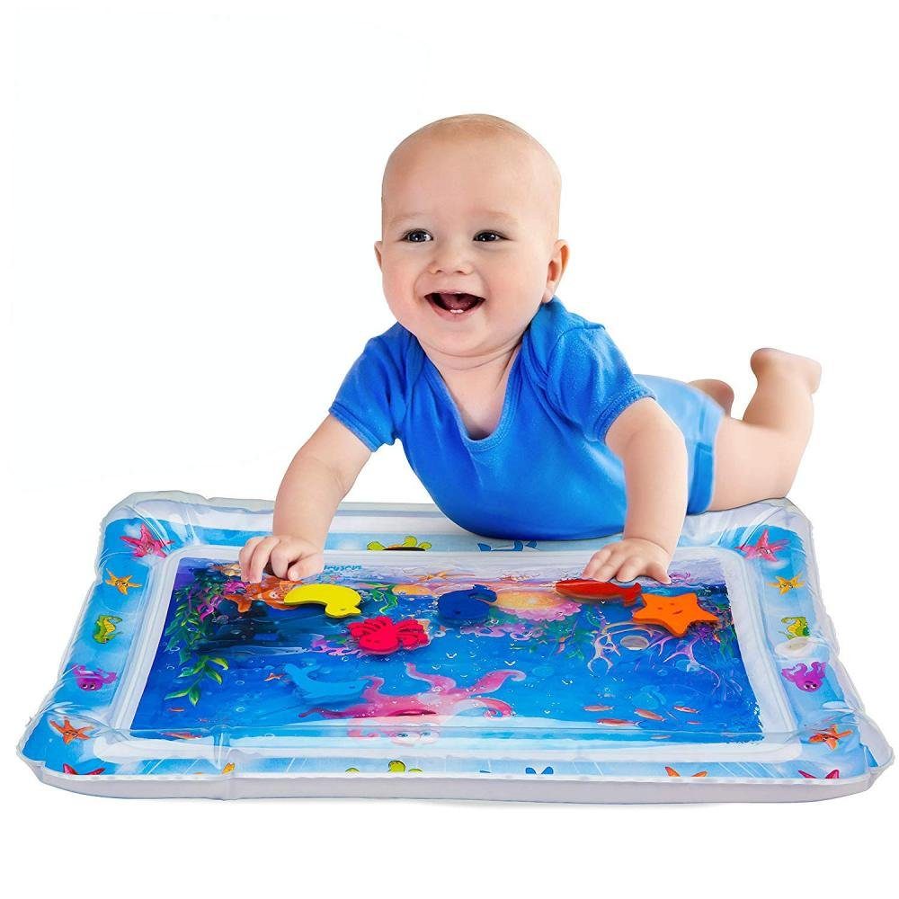 Wassermatte Aufblasbare,Wasserspielmatte Baby,Babyspielzeug für frühe Entwicklung des Säuglings Baby spielzeug Aufblasbarer,Wasser-Spielmatte Baby 