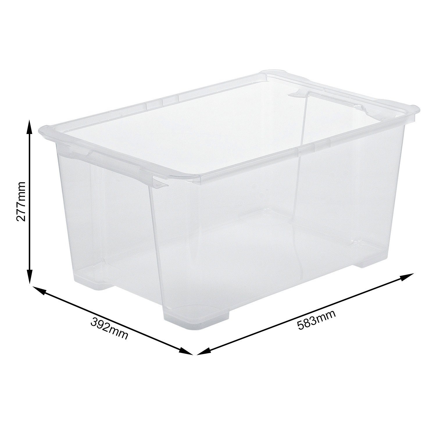 ROTHO Aufbewahrungsbox EVO EASY, Box, Transparent, 58,3 x 39,2 cm (1 St)