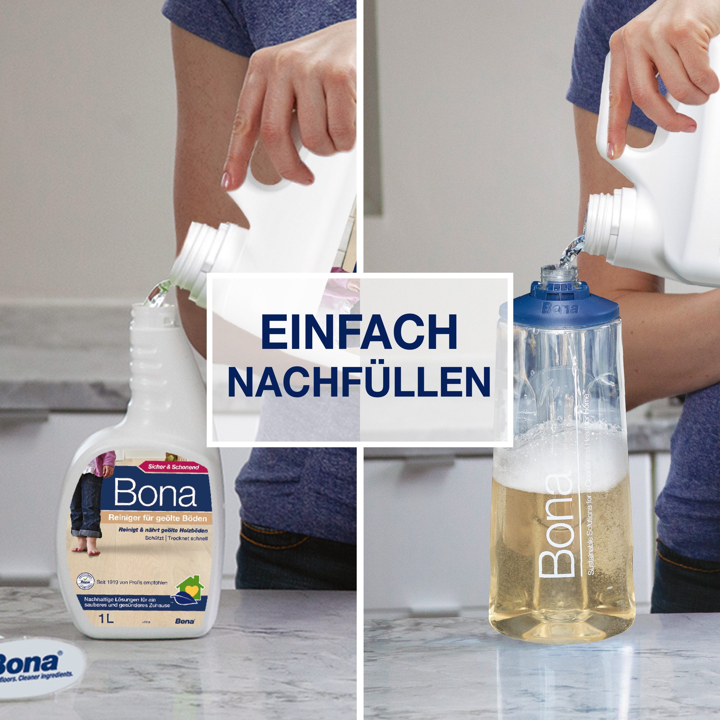 Bona Reiniger für geölte Böden Nachfüllkanister 2,5 L Fussbodenreiniger (Enthält pflanzliche Inhaltsstoffe, die das Holz reinigen und nähren)