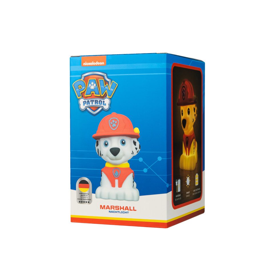 MegaLight Nachtlicht MegaLight LED Paw Patrol Marshall Nachtlicht mit, Inkl. Leuchtmittel, Dimmbar nicht Smart Home-fähig ohne Bewegungsmelder