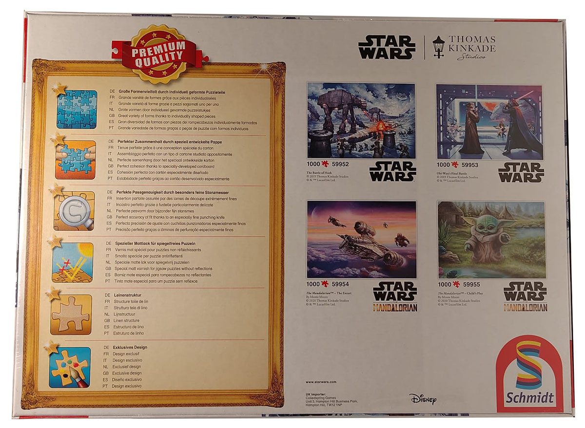 Schmidt Spiele Puzzle Schmidt 59953 - Disney Star Wars - Thomas Kinkade Puzzle, Obi-Wan, 1000 Puzzleteile