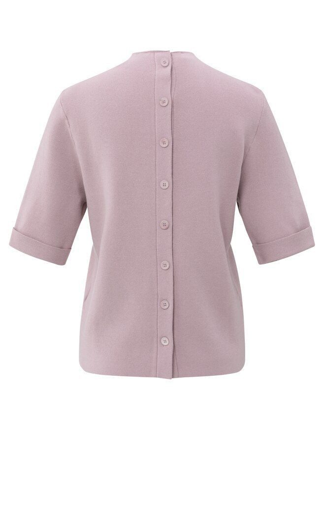 YAYA Rundhalspullover Pullover mit Knöpfen günstig online kaufen