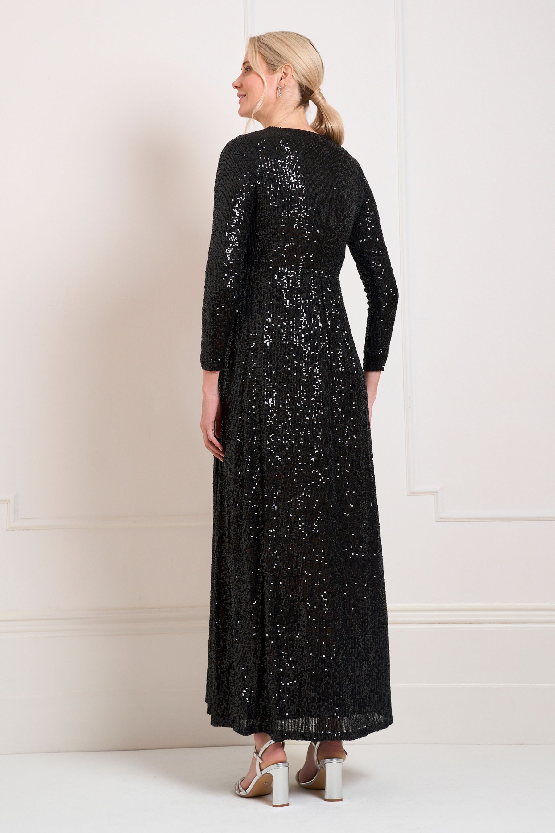 Seraphine Maxikleid Seraphine Maxi-Umstandskleid mit Pailletten (1-tlg)