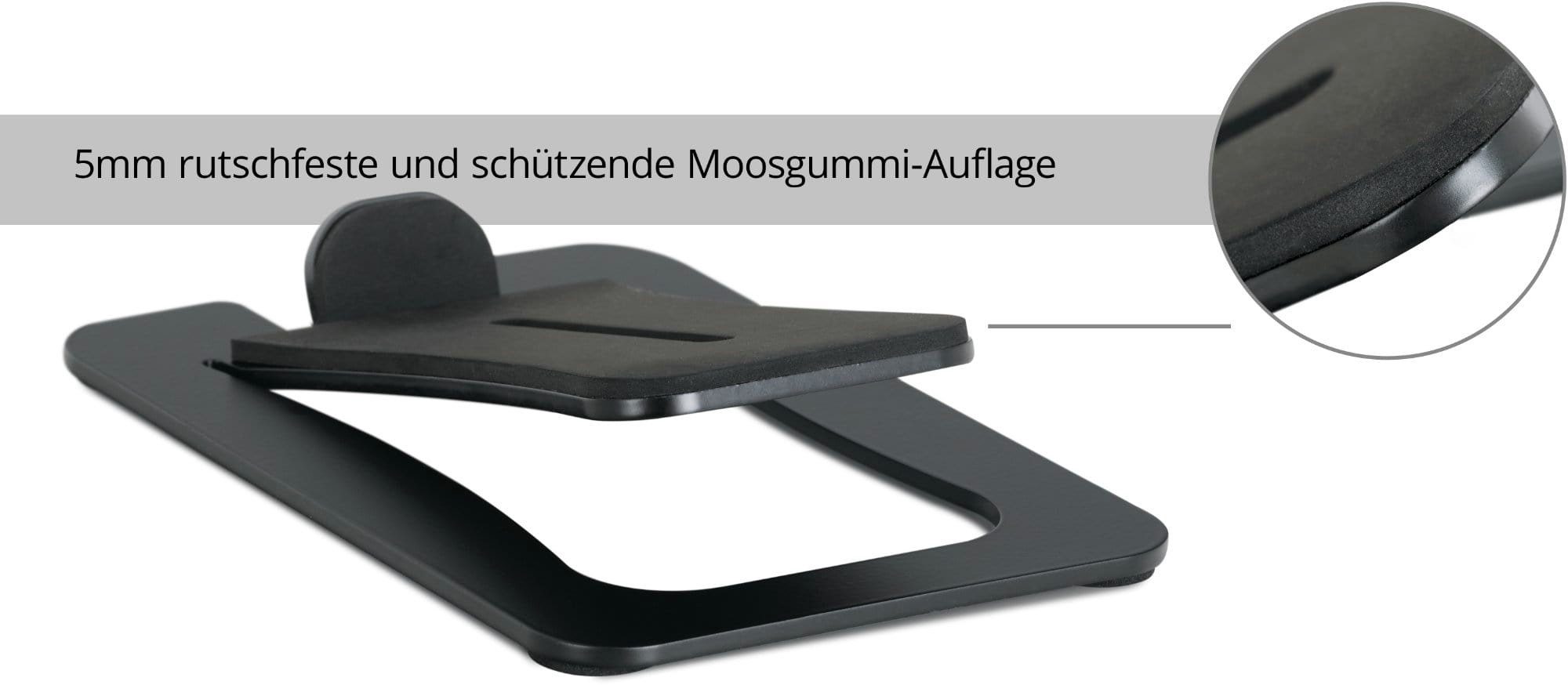 Pronomic Lautsprecherständer MSS-2014 BK Winkelfuß-Lautsprecherstativ Schwarz, (bis 0 Zoll, 2 x Winkelfuß-Lautsprecherstativ, verbessertes Klangerlebnis & 15° Neigungswinkel)