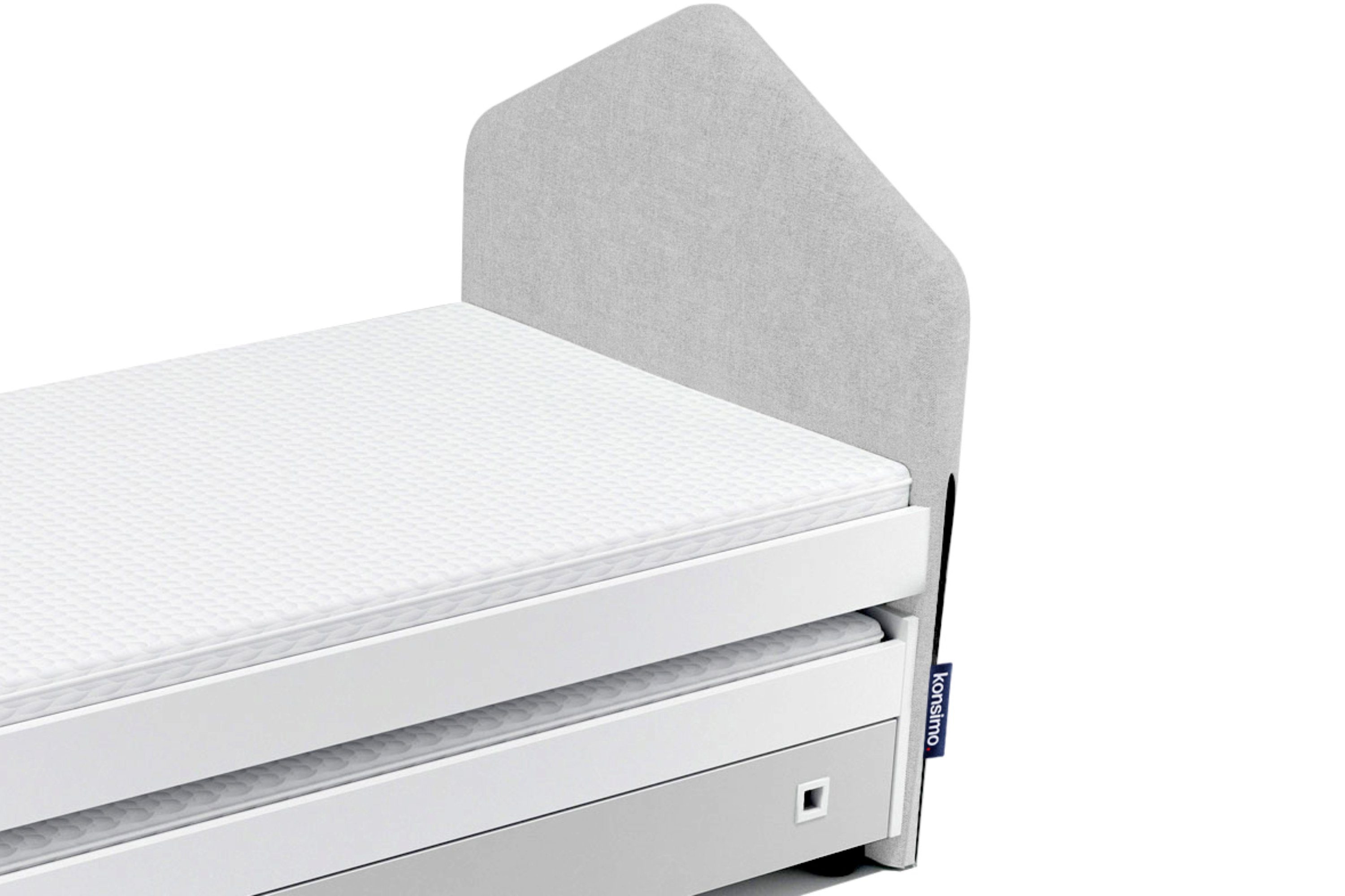 KONSIMO® Betthusse MIRUM Bettkopfteilbezug Kinderbettbezug, 3 Pastellfarben zur Auswahl, reißfest, mit Schaumstoff gefüllt