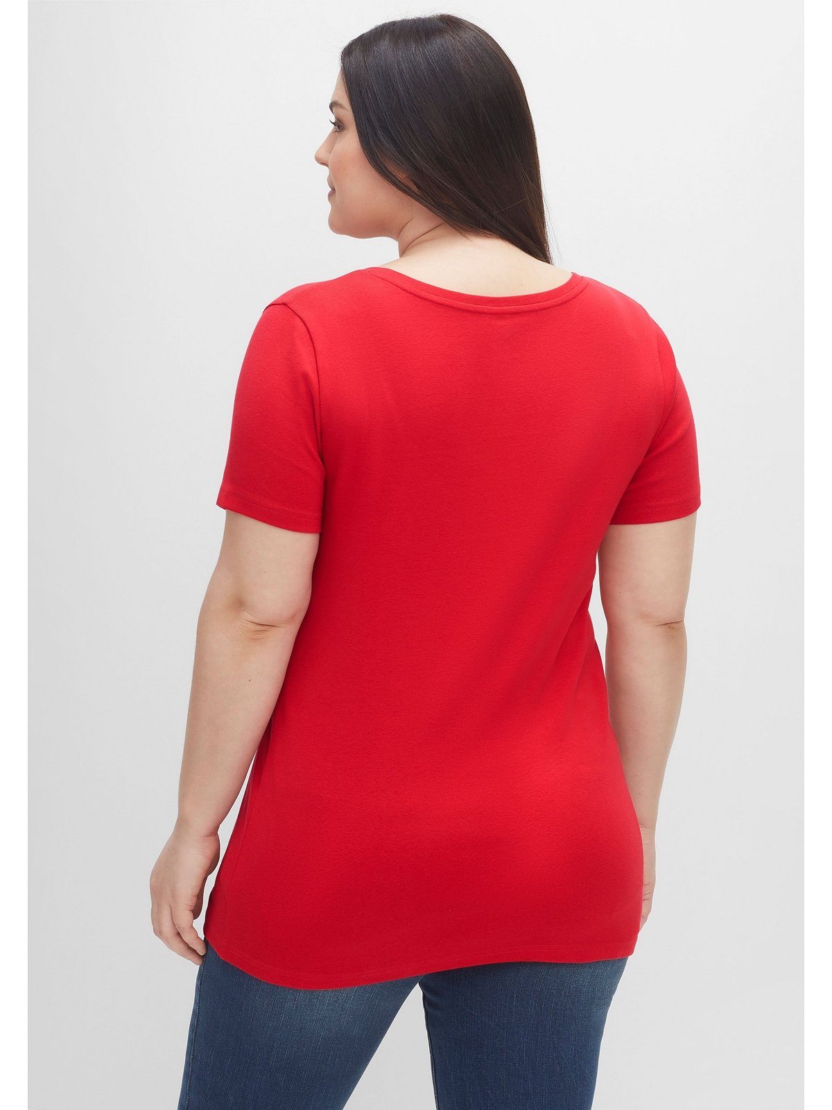 Sheego T-Shirt Große Größen im Doppelpack, mit V-Ausschnitt