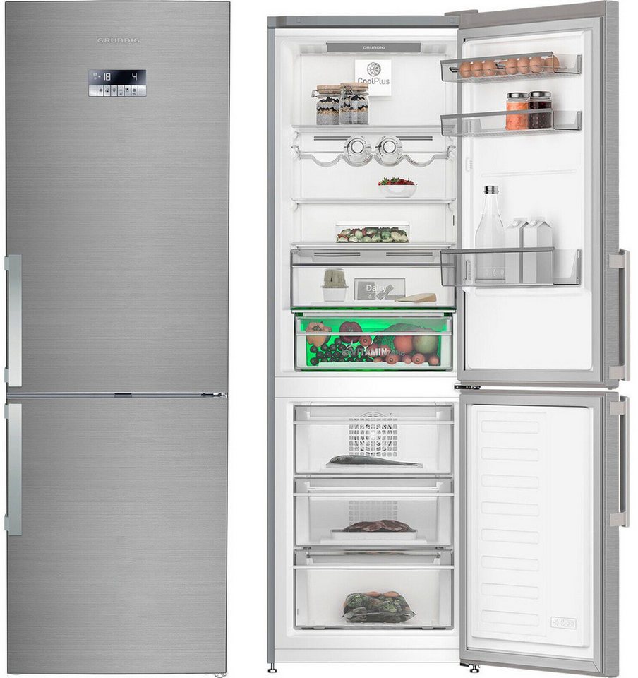 Kühl Gefrierkombination 70 Cm Breit No Frost Grundig Kühl-/Gefrierkombination GKNE 26870 FXPN, 186 cm hoch, 59,5 cm