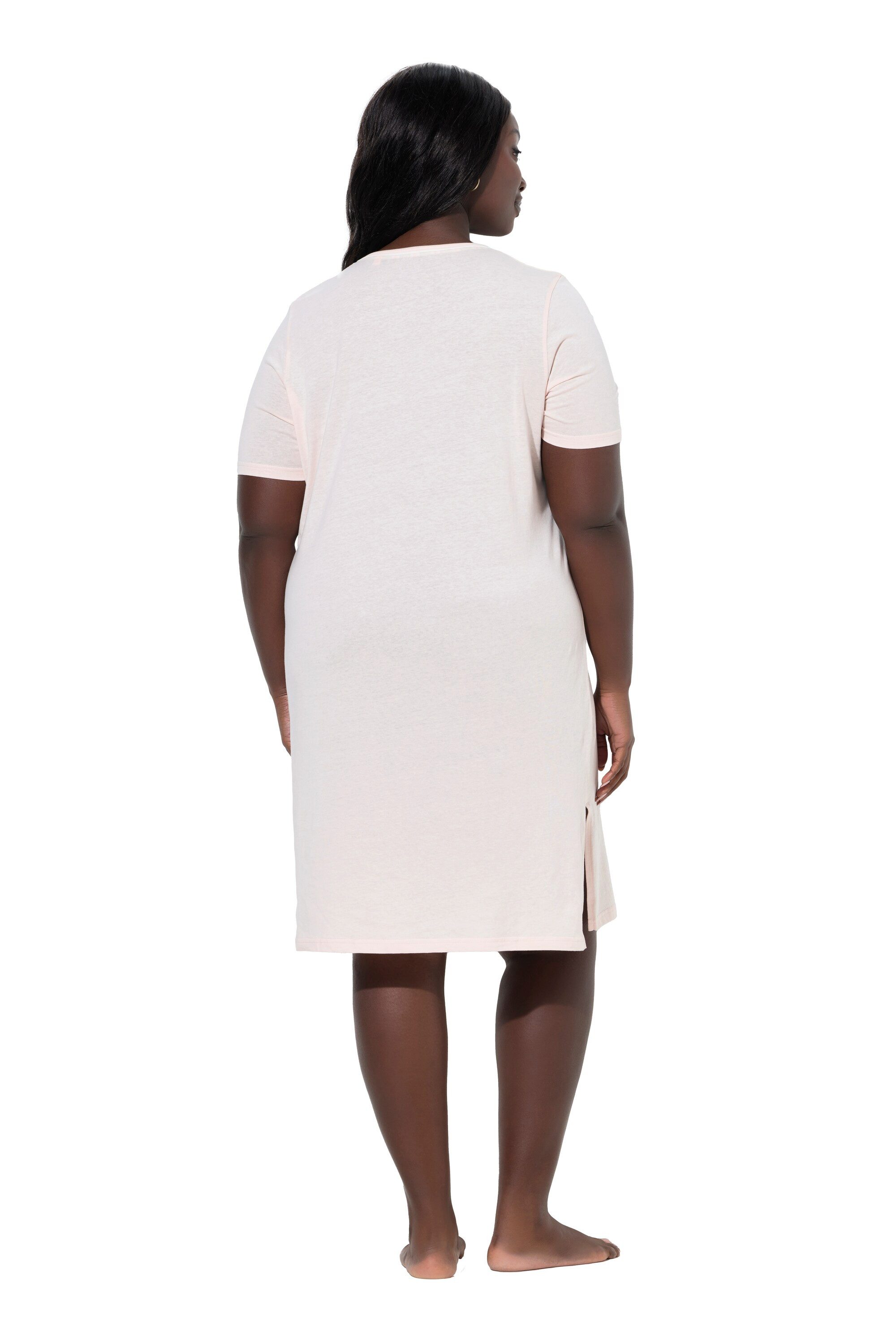 Ulla Popken Bigshirt Bigshirts 2er-Pack Streifen/Hase Rundhals Halbarm