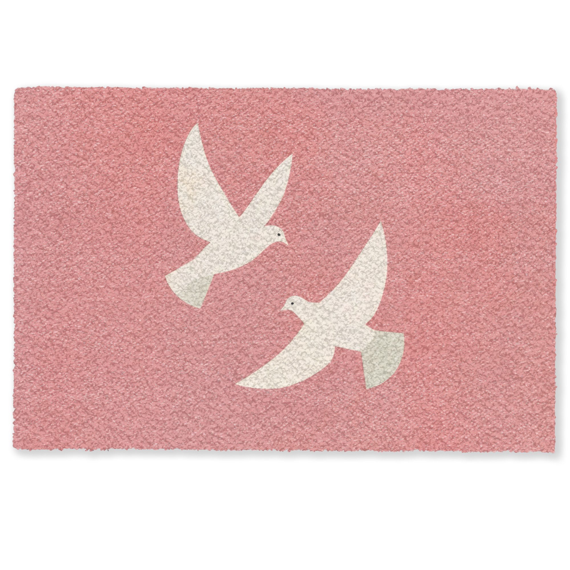 MuchoWow Fußmatte Tauben - Weiß - Ziertauben, Rechteckig, innen Schmutzfang günstig online kaufen