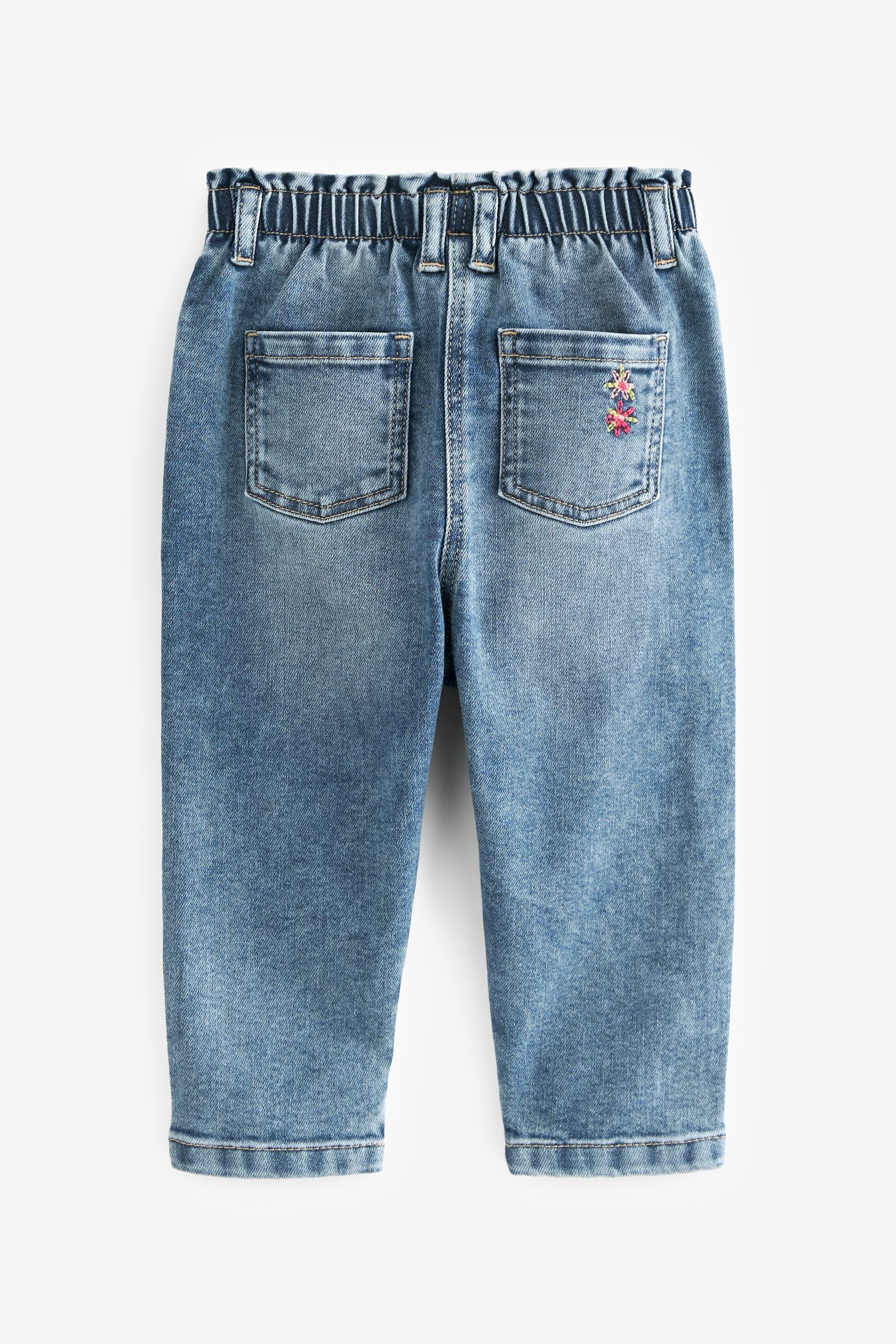 Next Mom-Jeans Mom-Jeans mit Bärmotiv (1-tlg)