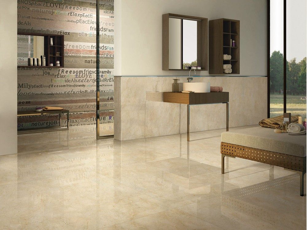 JVmoebel Bodenfliese Beige Naturstein Marmor Fliesen für elegante Wohnräume, Marmor, Beige