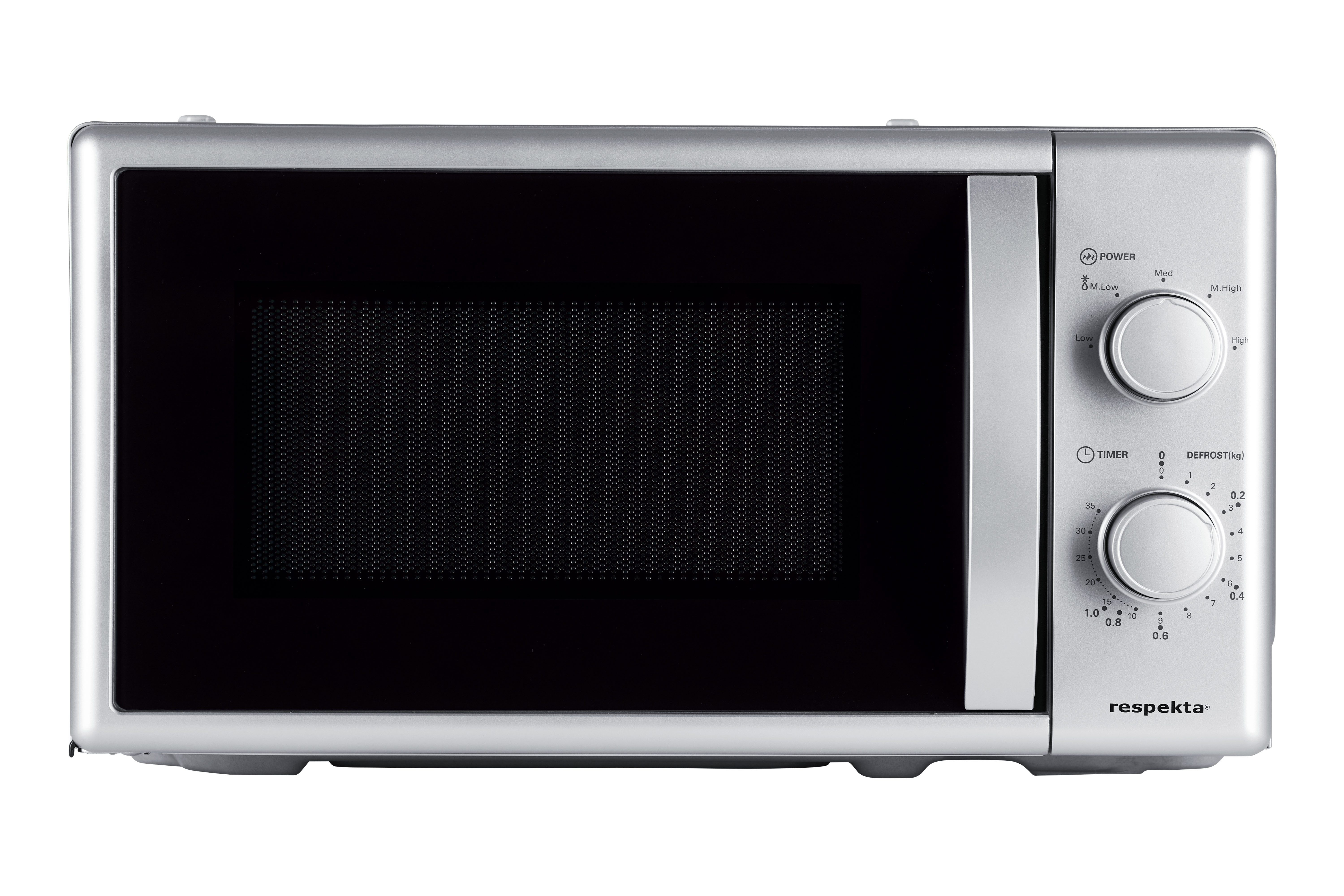 RESPEKTA Mikrowelle MW700, 20 l, 20 Liter Garraum; 5 Leistungsstufen; Auftaufunktion