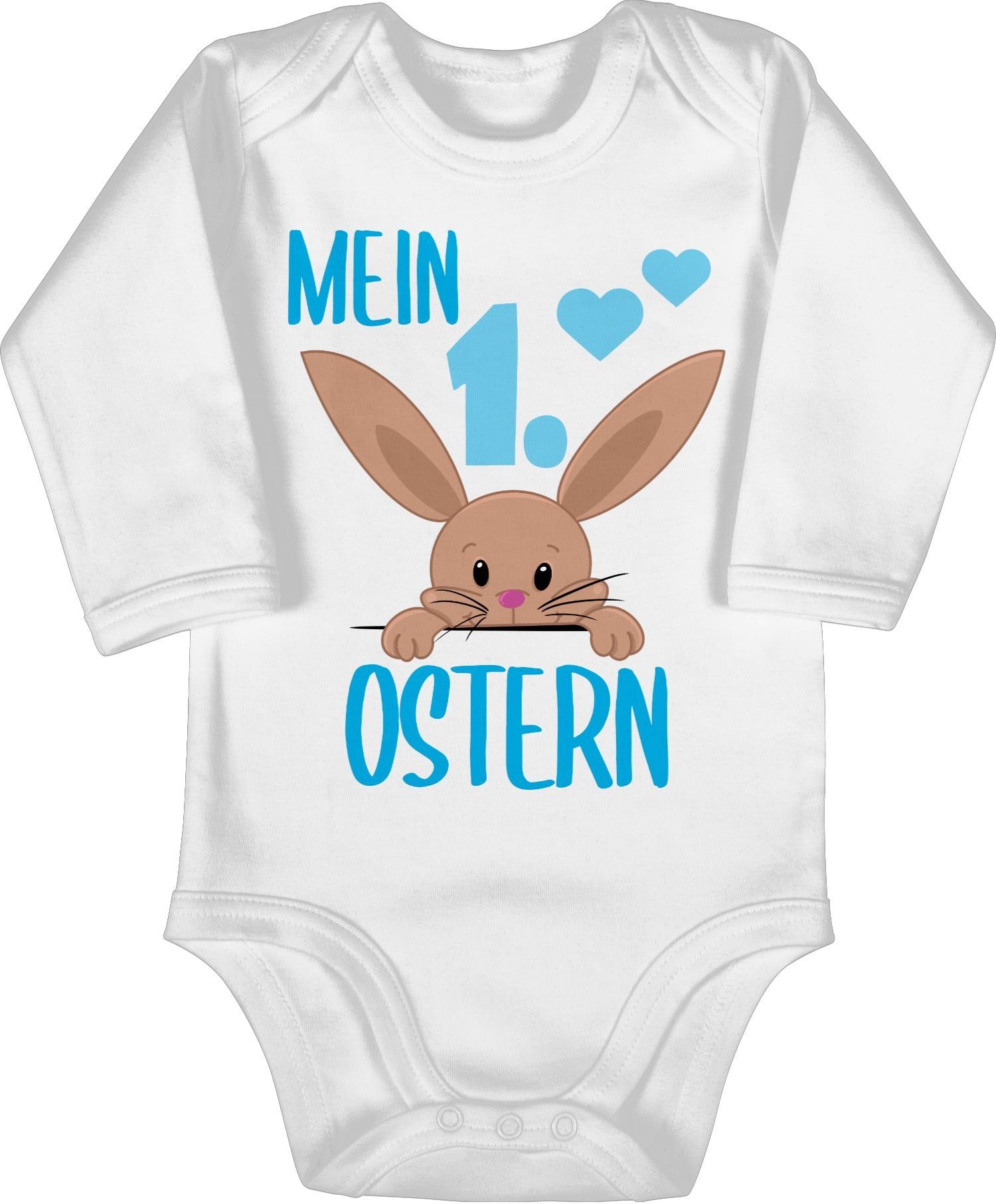 Shirtracer Shirtbody »Mein 1. Ostern süßer Hase blau - Ostergeschenke Baby  - Bio Baby Strampler langarm« Ostern Baby Outfit Babykleidung online kaufen  | OTTO