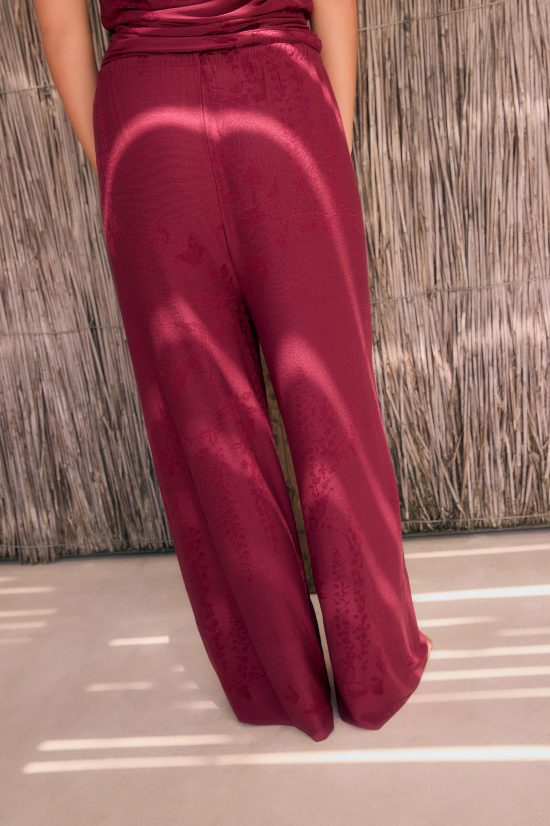 Next Palazzohose Jacquard-Hose mit weitem Bein (1-tlg)