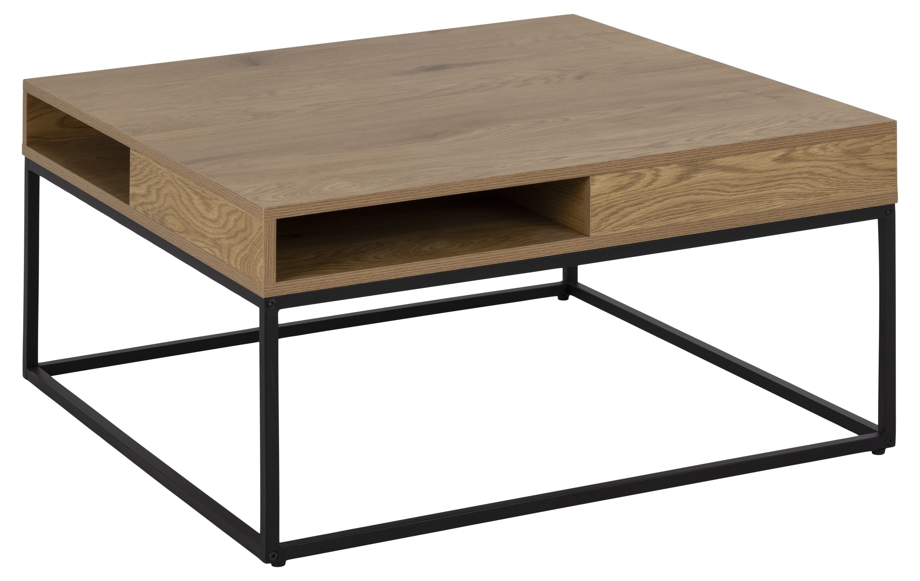 ACTONA GROUP Couchtisch in Wildeiche, MDF, Stahl - 80x40x80cm (BxHxT)