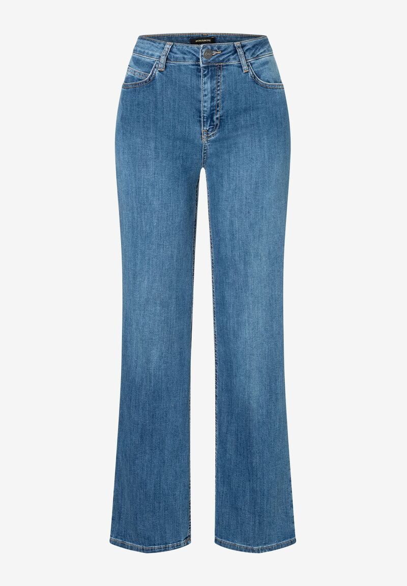 MORE&MORE Bootcut-Jeans Wide Leg Denim Jeans günstig online kaufen