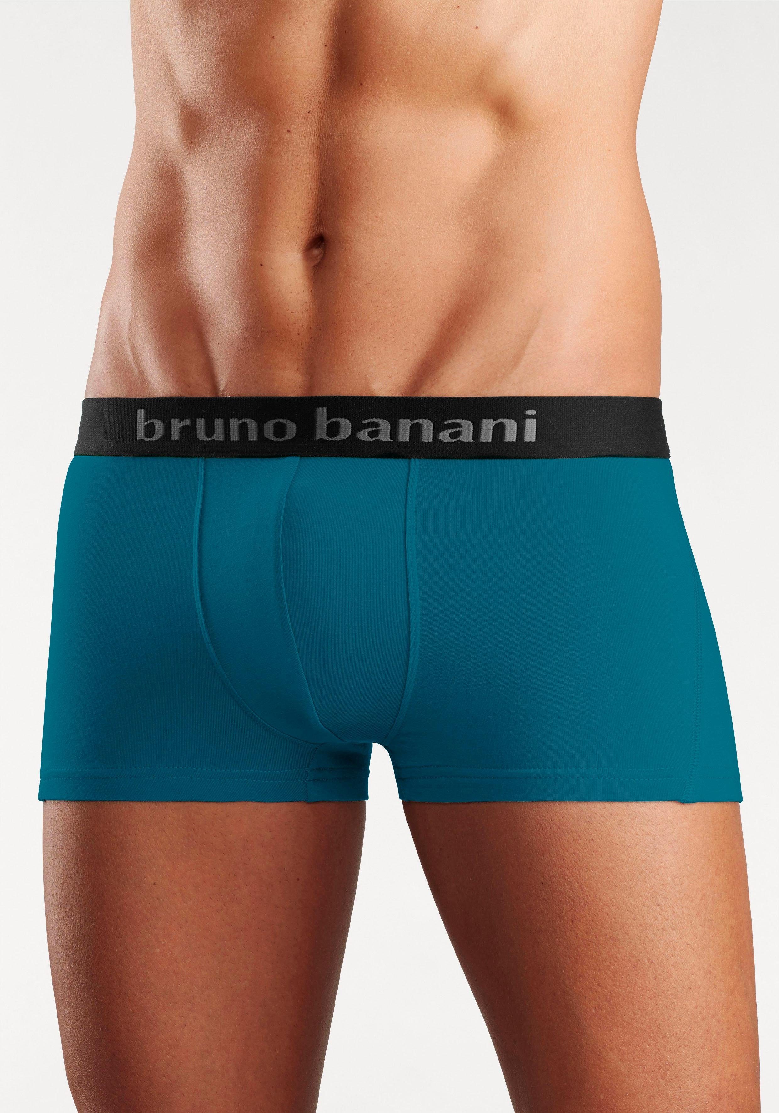 grau, 4-St) Bruno Hipster-Form (Packung, Boxershorts Banani mit in petrol Logo schwarz, Webbund türkis,