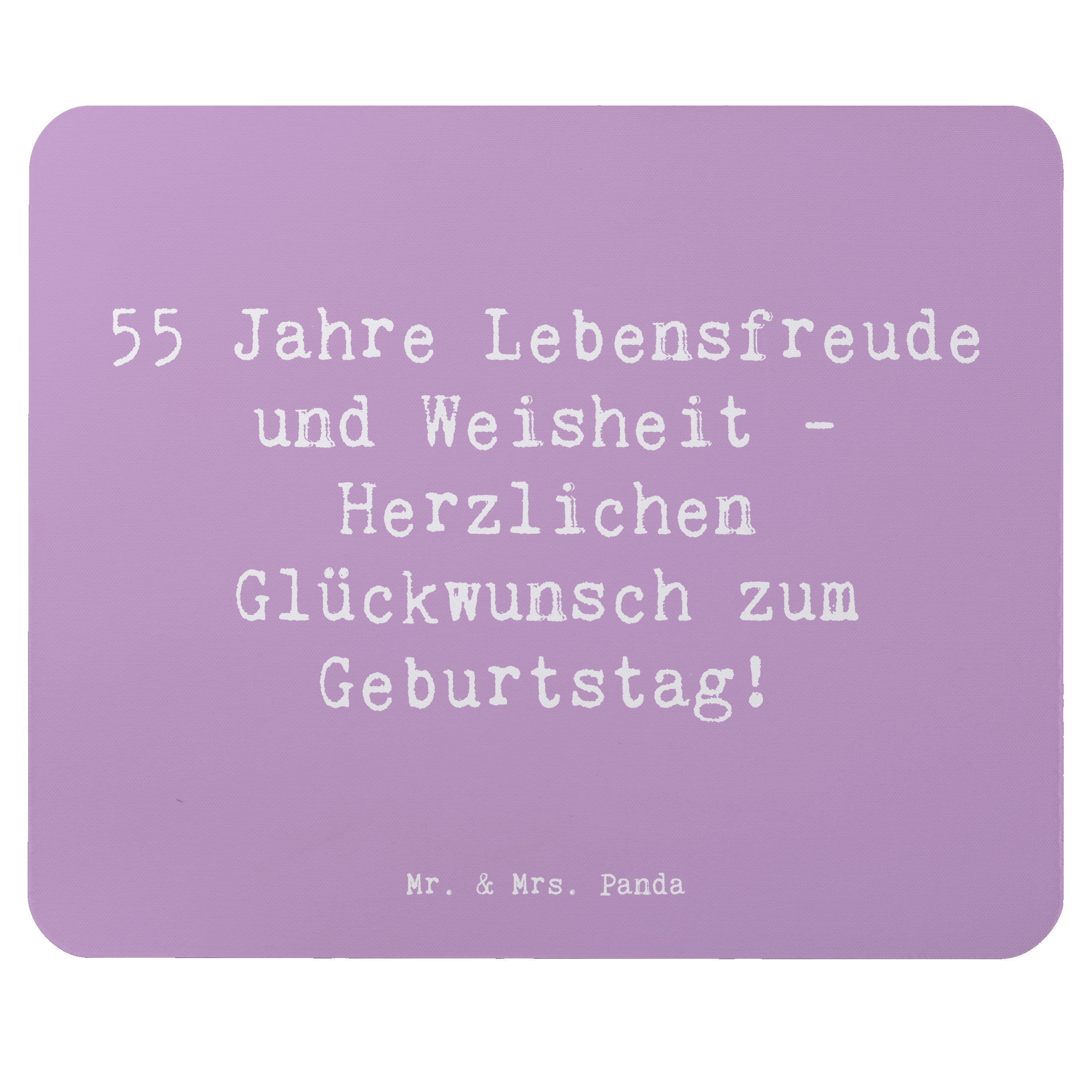Mauspad Spruch 55. Geburtstag Freude - Lavendeltraum - Geschenk, Lebenserfahr