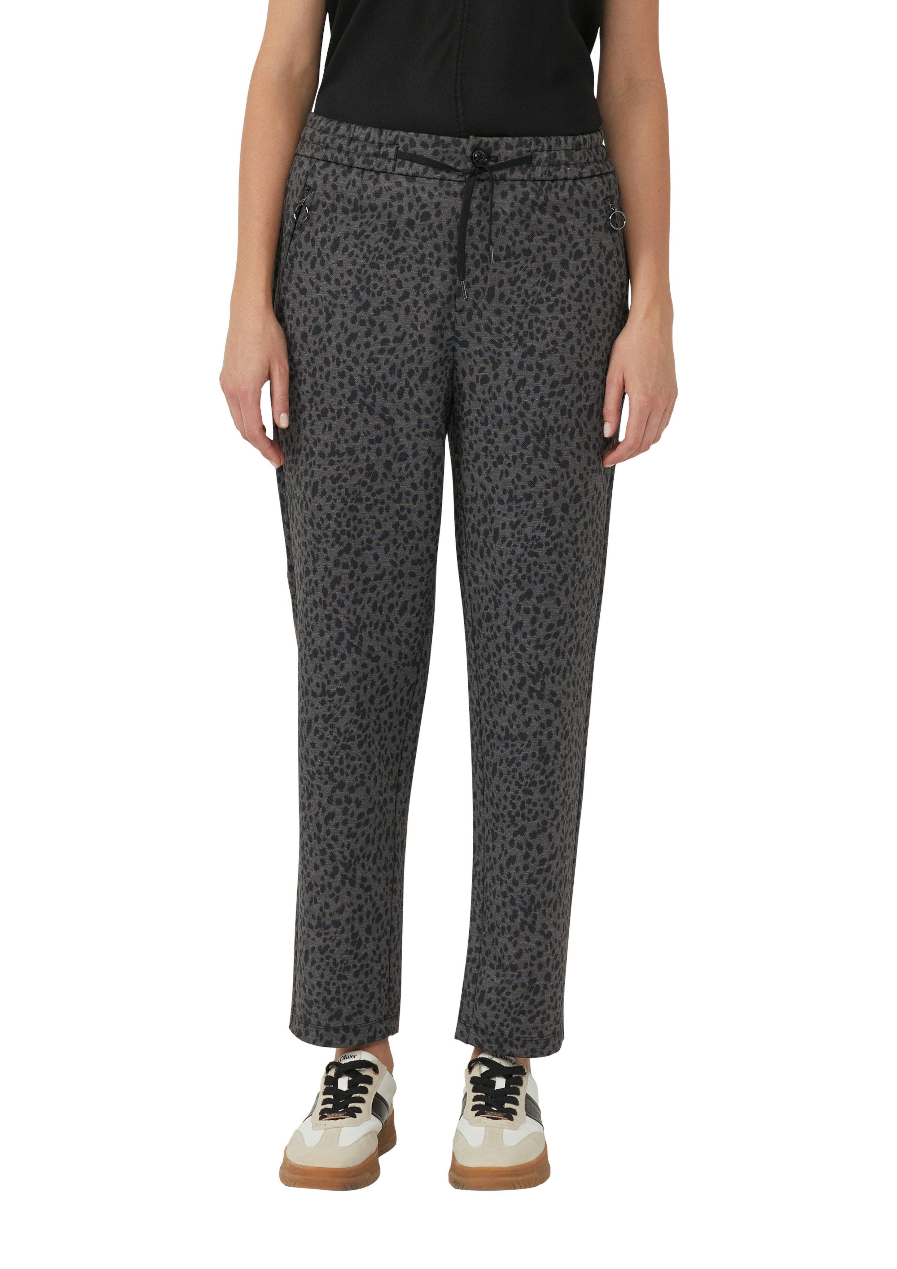 s.Oliver Stoffhose mit Leo-Print
