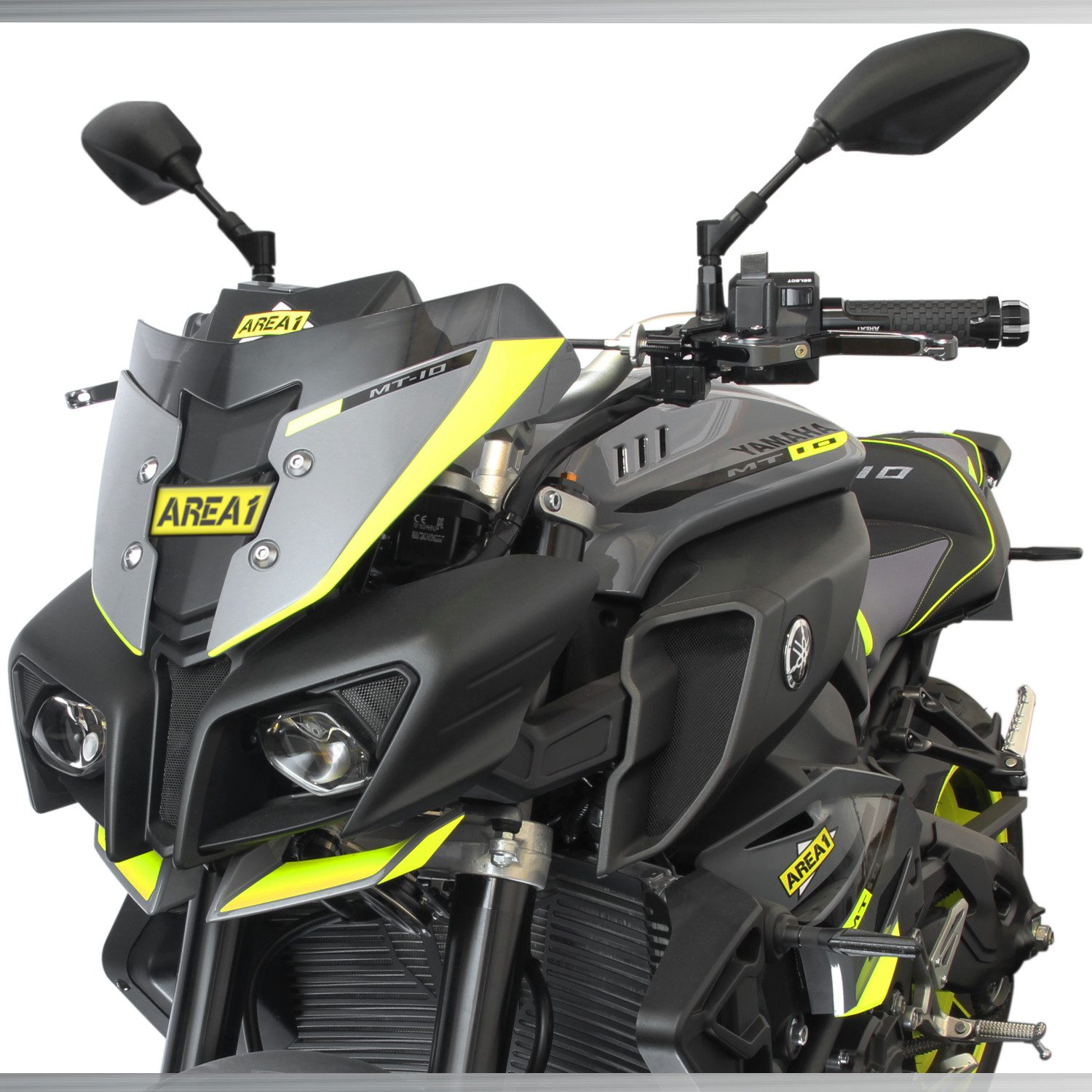 Area1 Motorradspiegel Motorrad Rückspiegel Set (E-geprüft, inkl. 5 Adapter)