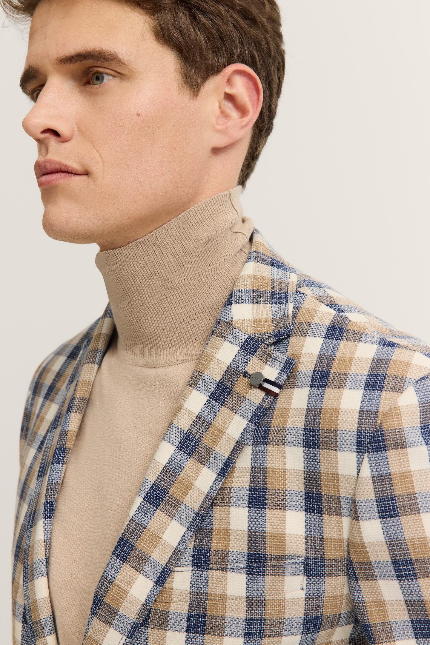 bugatti Sakko Modern Fit kariert mit Stretch-Futter
