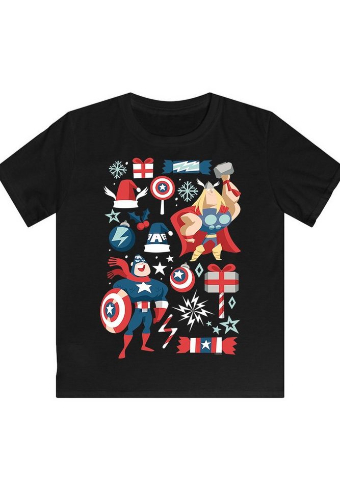 Marvel Thor And T-Shirt Captain Universe Weihnachten America Print F4NT4STIC