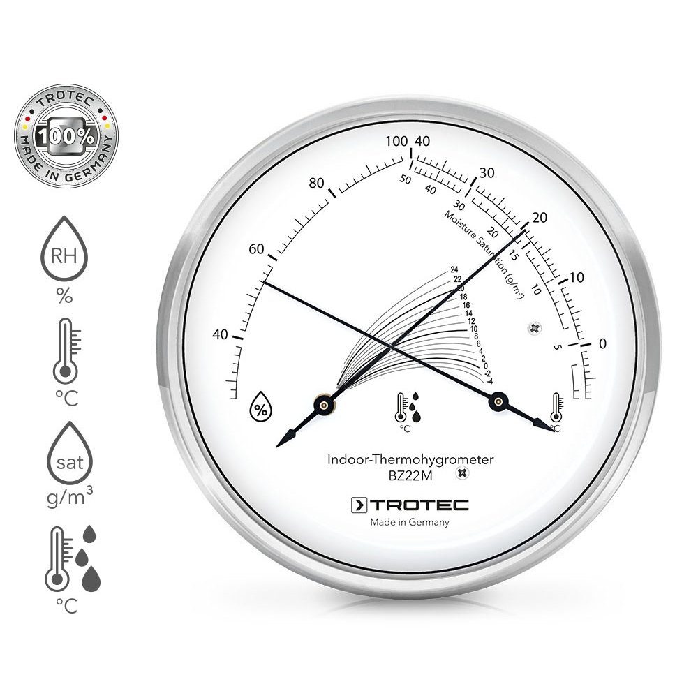 BZ22M Design-Thermohygrometer TROTEC Hygrometer TROTEC