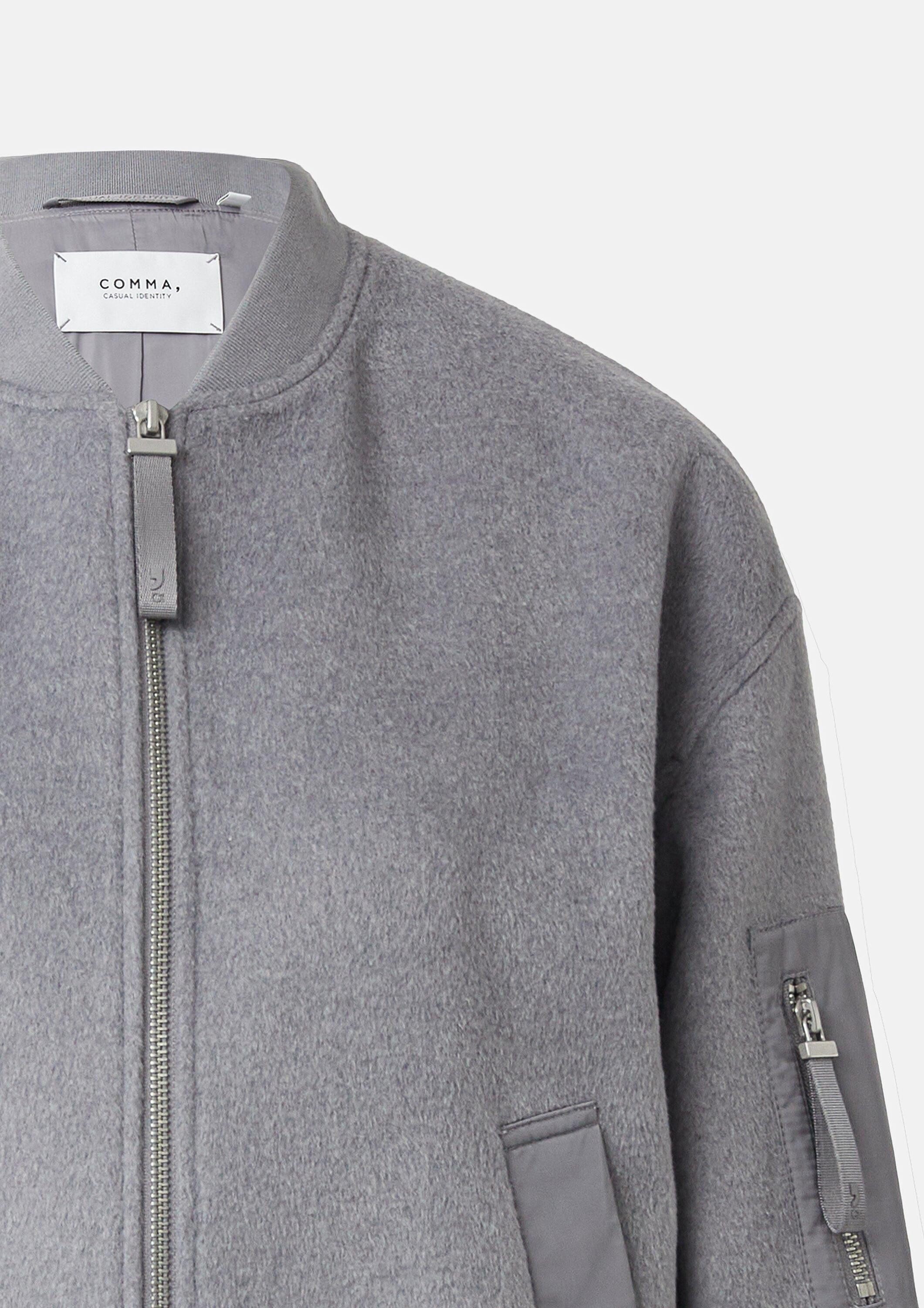 comma Funktionsjacke Outdoor-Jacke Bomberjacke aus Wollmix