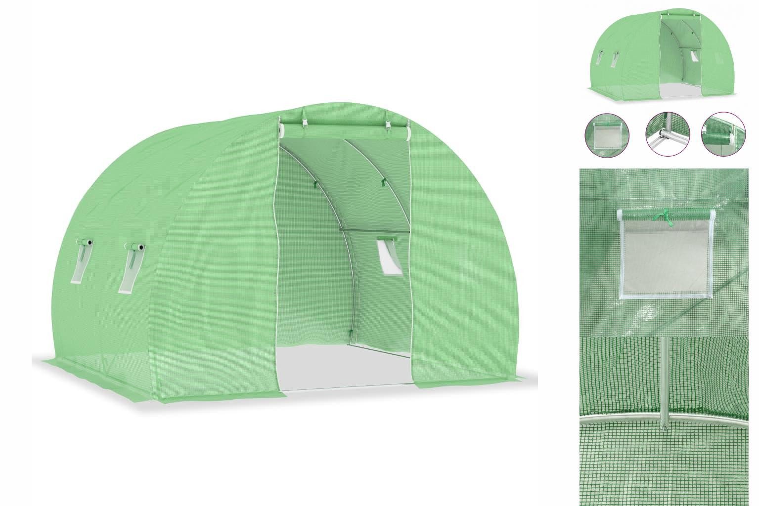 vidaXL Gewächshaus Gewächshaus 6 m² 322 m grün | Rabatt: 24%