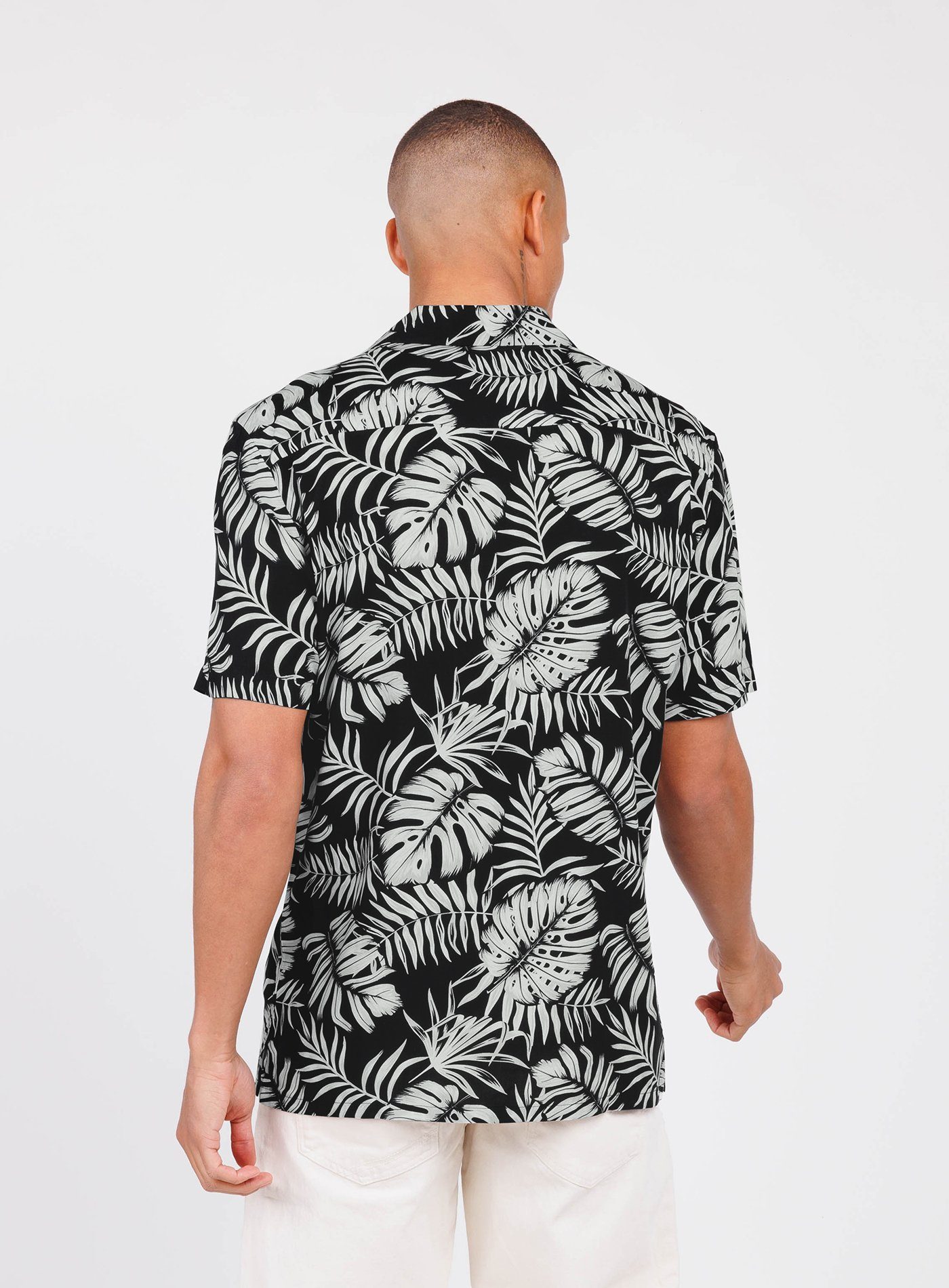 Key Largo Kurzarmhemd MSH HAVANNA 1/2 patterned (1-tlg)