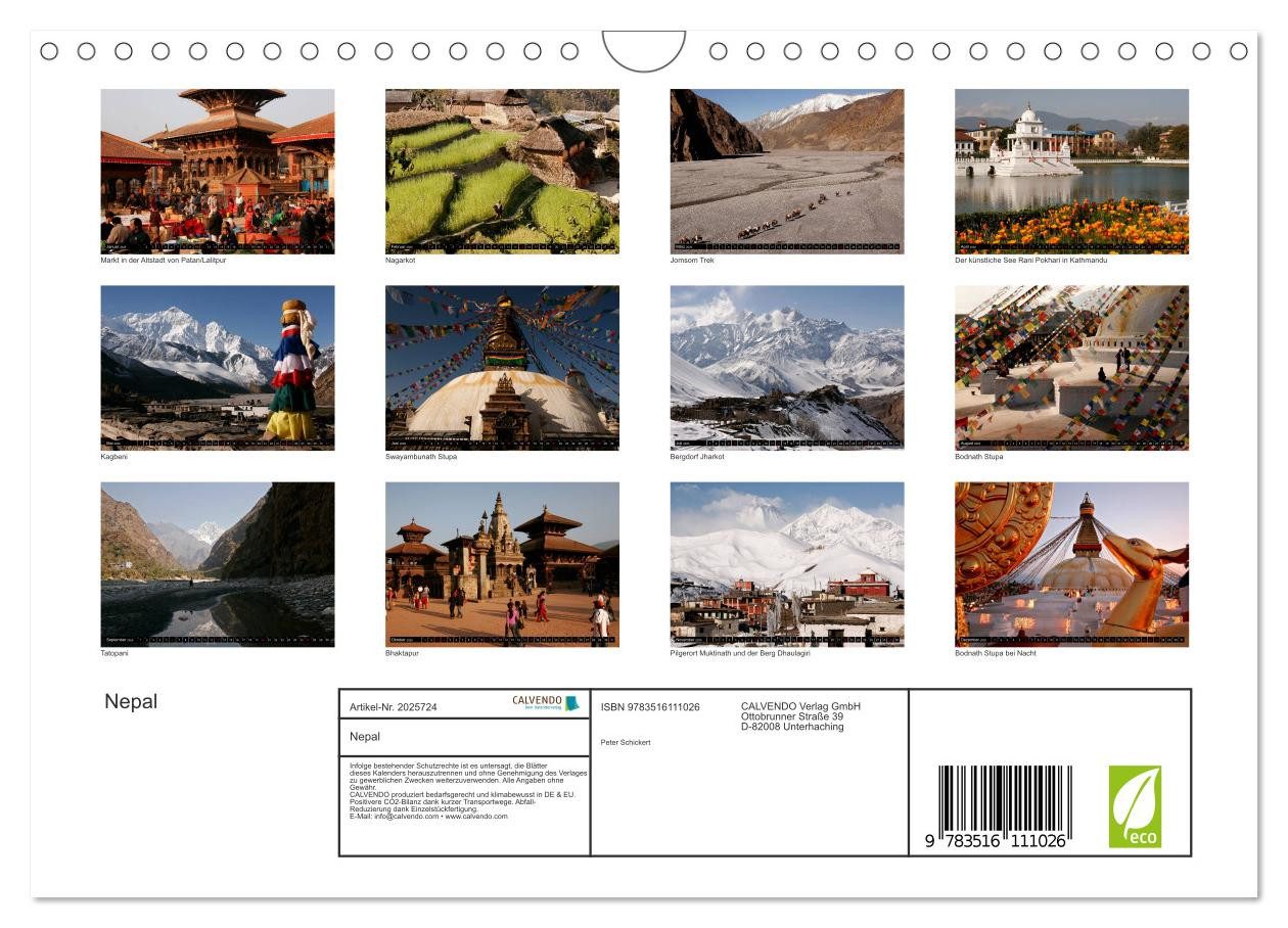 Thumbnail - CALVENDO Wandkalender Nepal (Wandkalender 2026 DIN A4 quer), CALVENDO Monatskalender