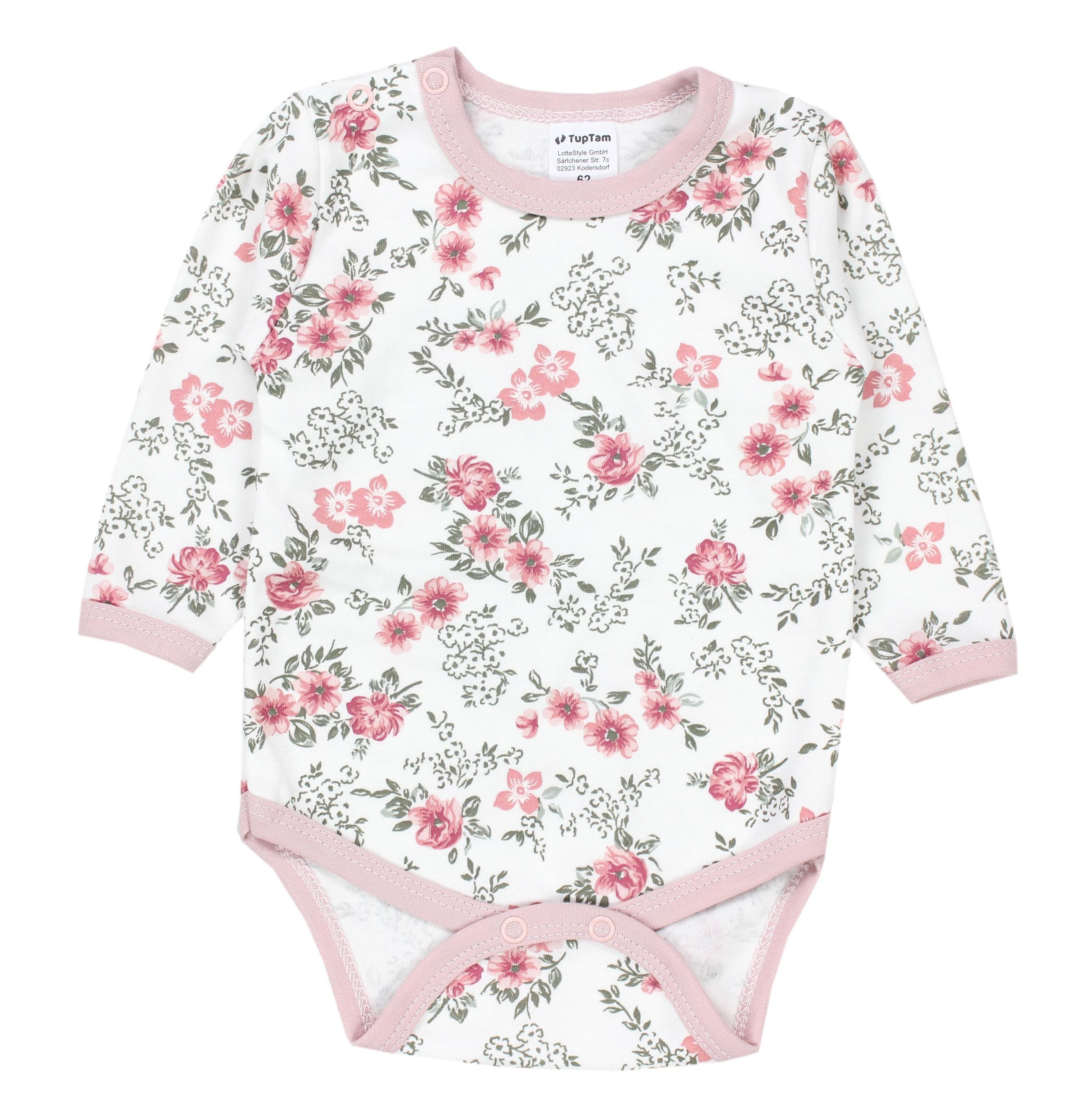 TupTam Langarmbody TupTam Mädchen Baby Body Langarm Unifarben 5er Pack